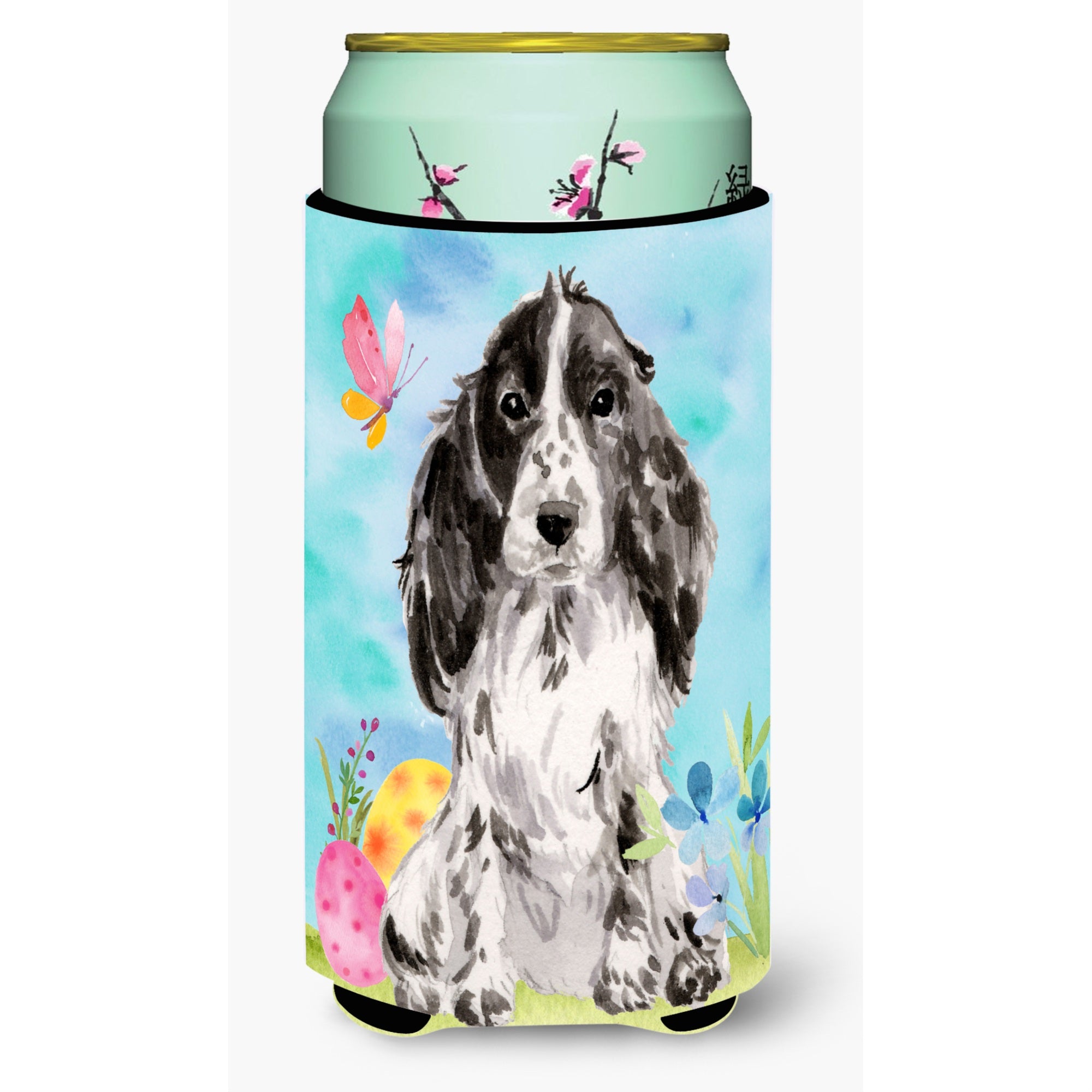 'Caroline'S Treasures Black Parti Easter Decorative Can Hugger, Tall, Multicolor''