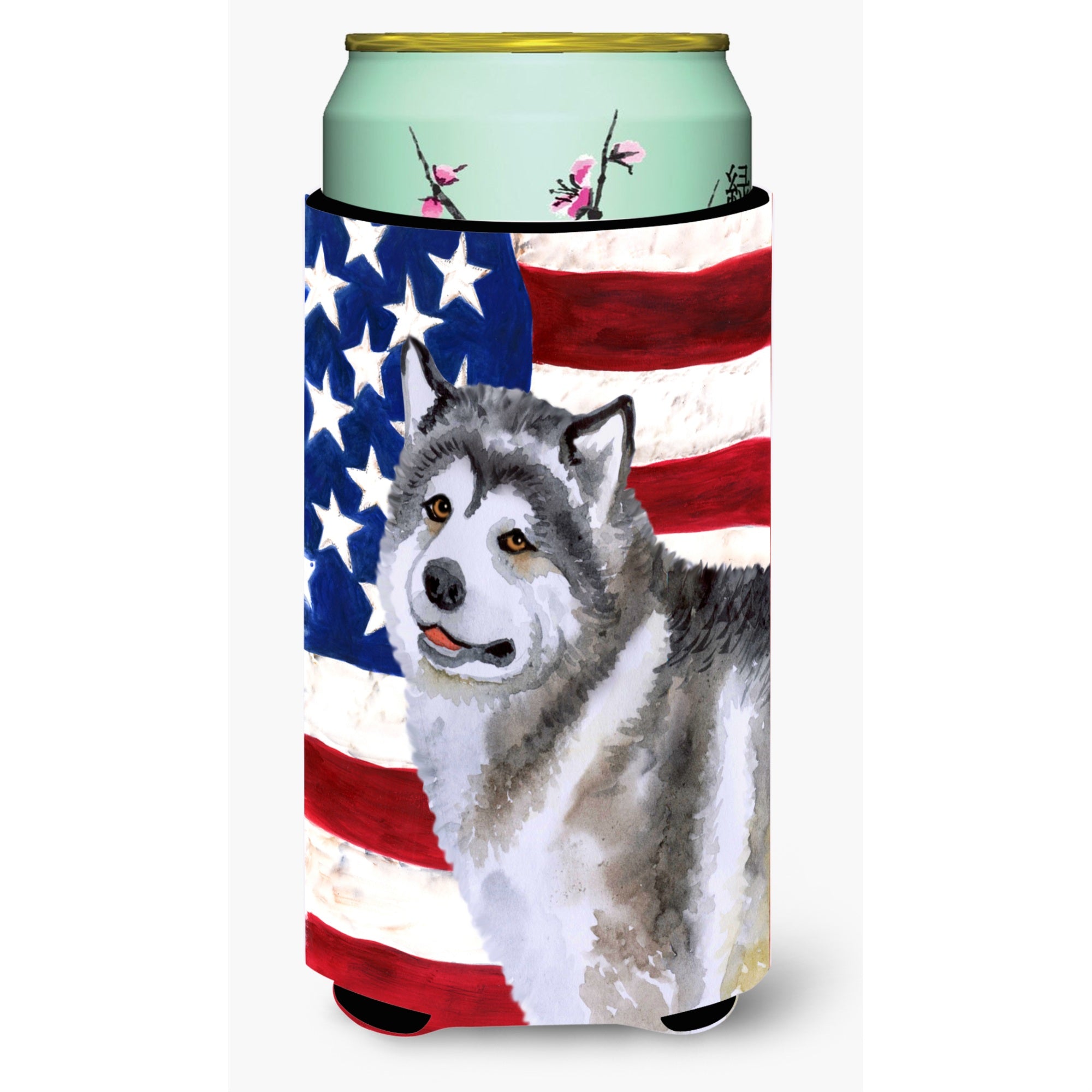 'Caroline'S Treasures Alaskan Malamute Patriotic Decorative Can Hugger, Tall Boy, Multicolor''