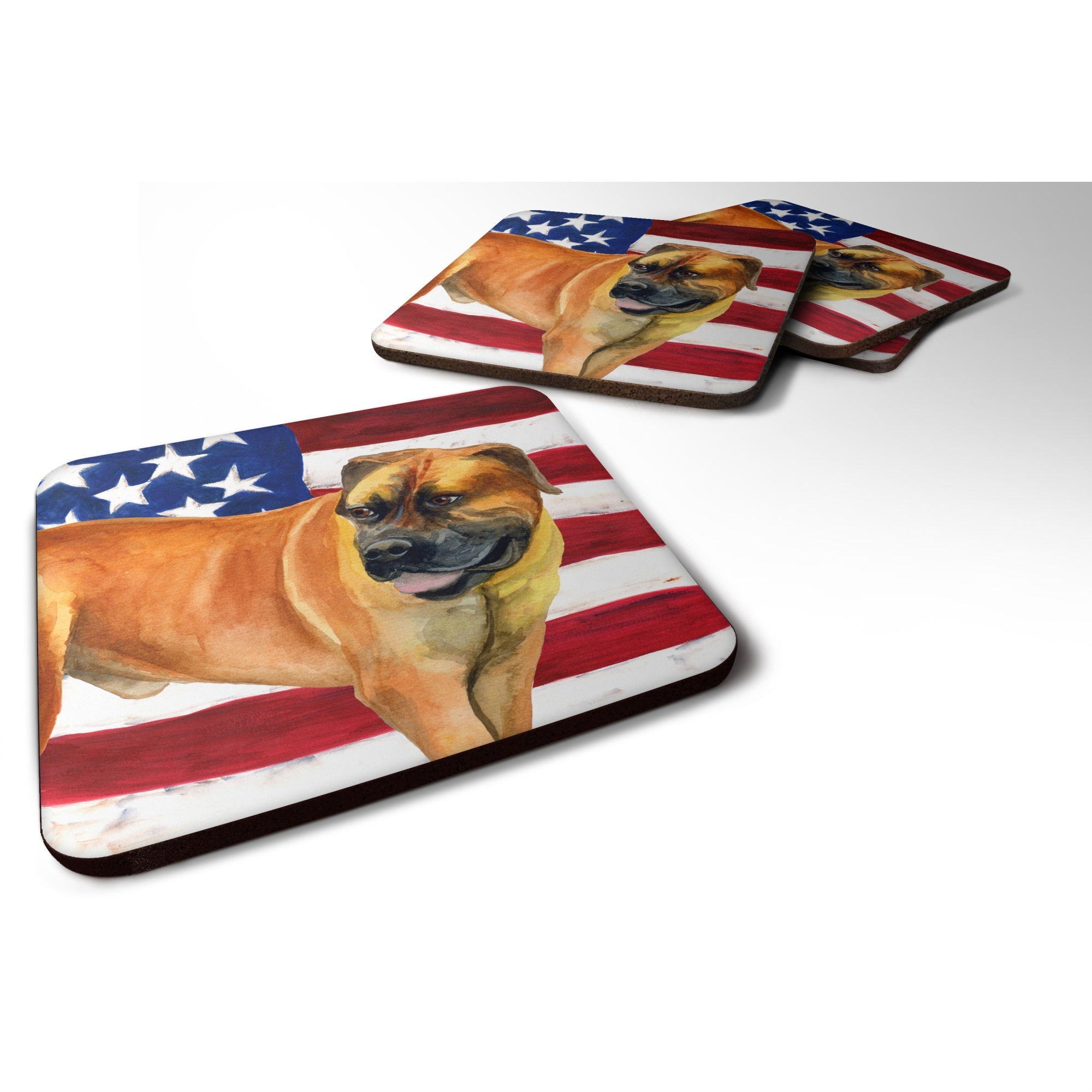 'Caroline'S Treasures Boerboel Mastiff Patriotic Decorative Coasters, Multicolor''