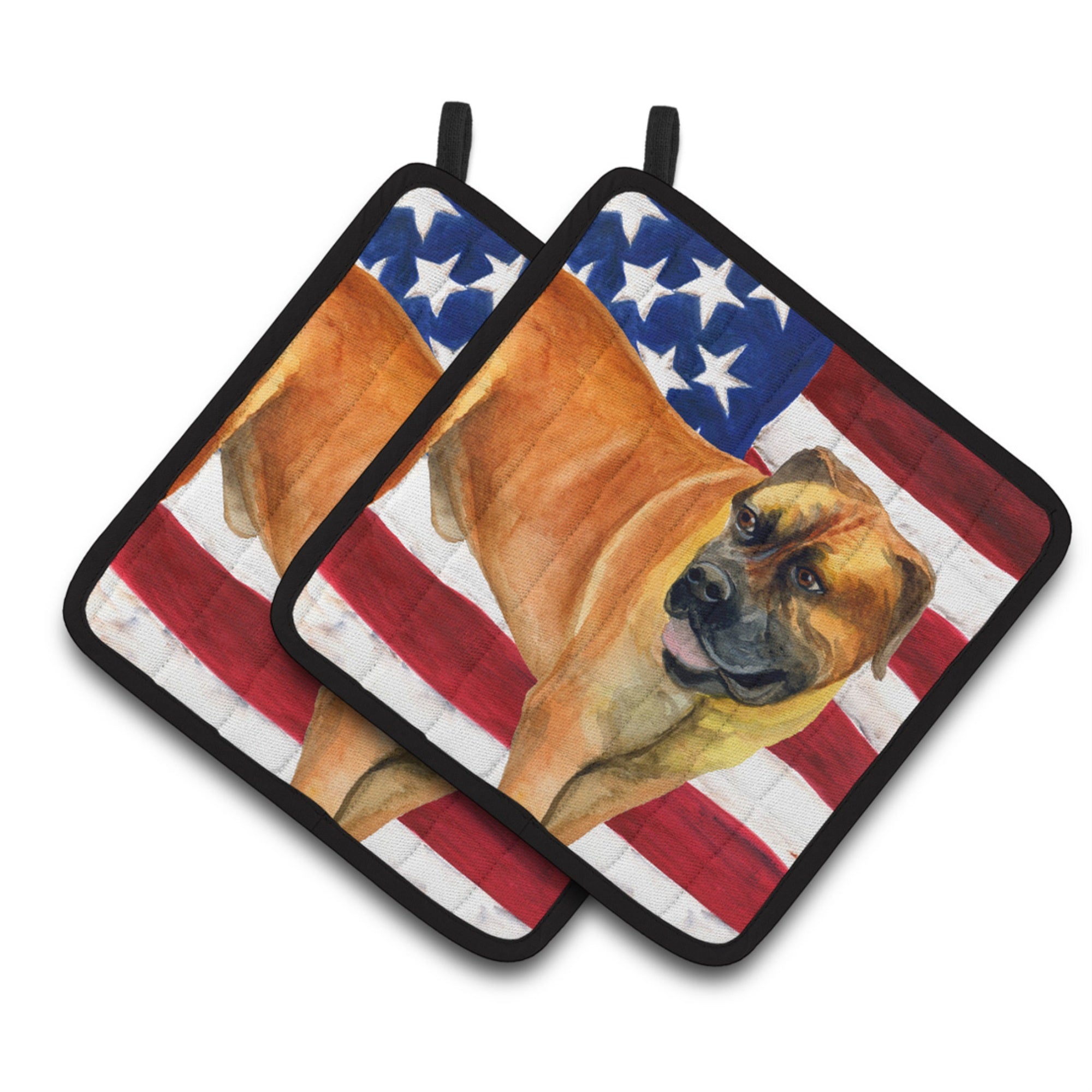 'Caroline'S Treasures Boerboel Mastiff Patriotic Decorated Pot Holder, 7.5H X 7.5W, Usa American Flag''