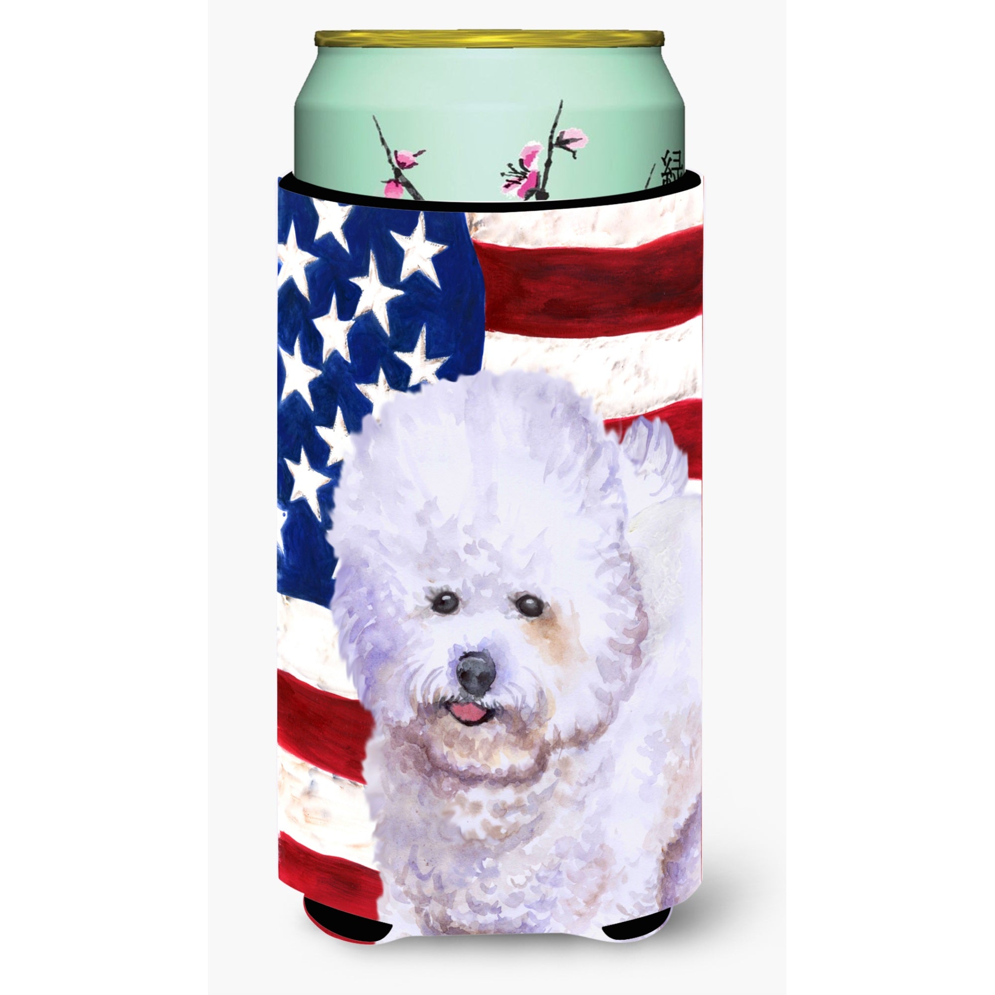 'Caroline'S Treasures Bichon Frise Patriotic Decorative Can Hugger, Tall Boy, Multicolor''