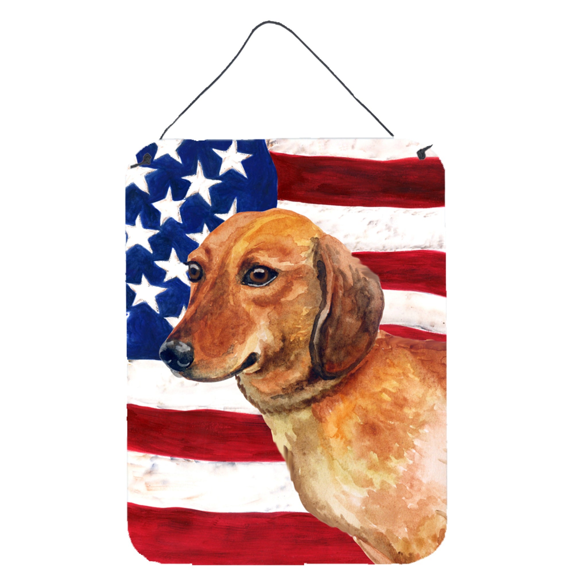 'Caroline'S Treasures Dachshund Patriotic Metal Print, 16'''' X 12'''', Multicolor''