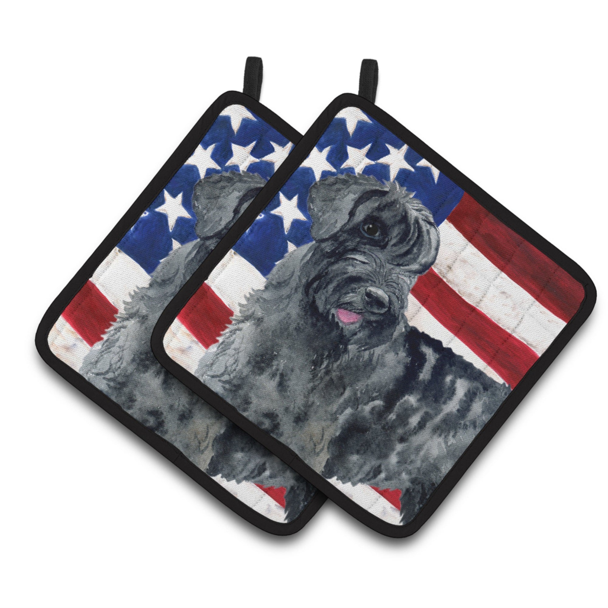 'Caroline'S Treasures Giant Schnauzer Patriotic Decorated Pot Holder, 7.5H X 7.5W, Usa American Flag''