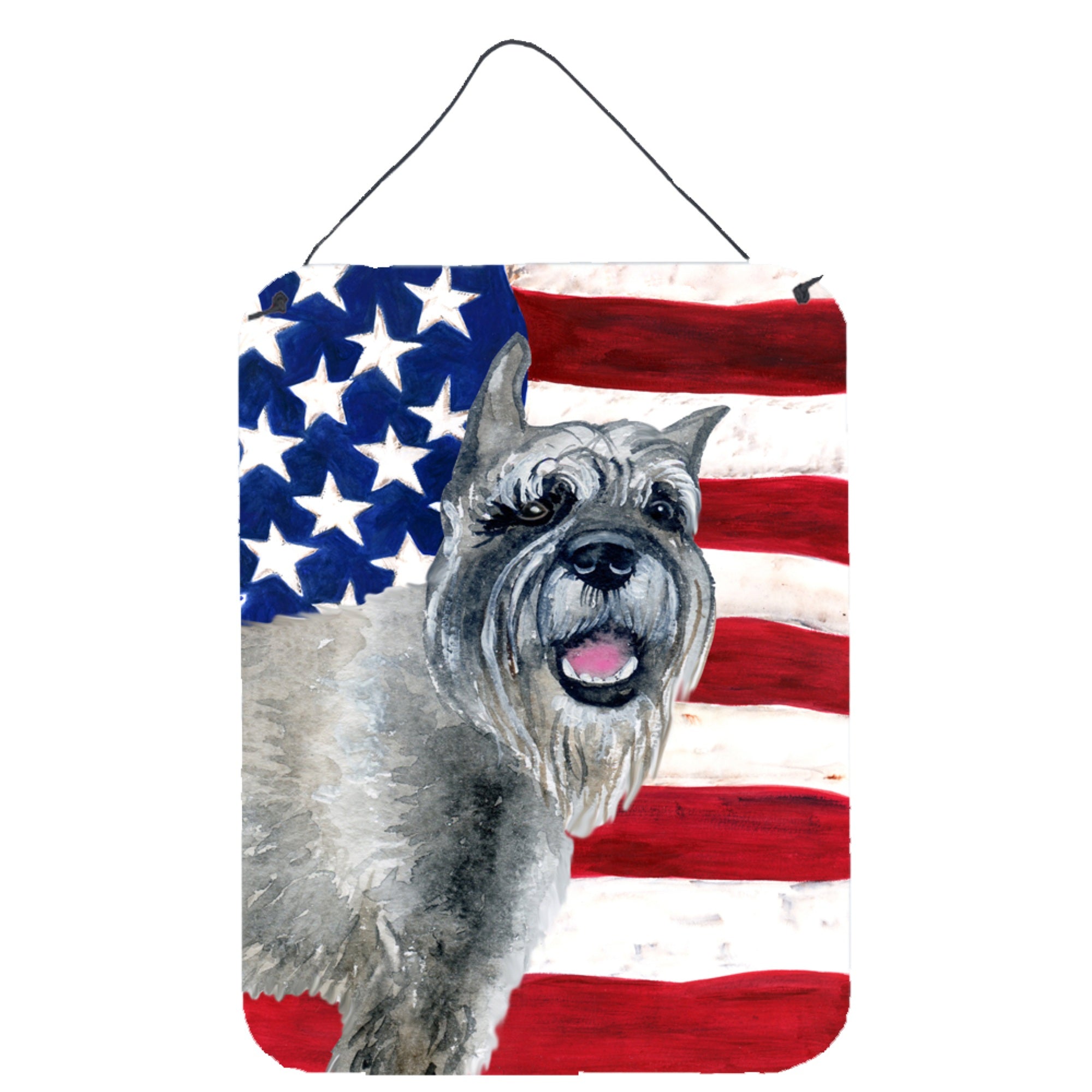 'Caroline'S Treasures Schnauzer Patriotic Metal Print, 16'''' X 12'''', Multicolor''