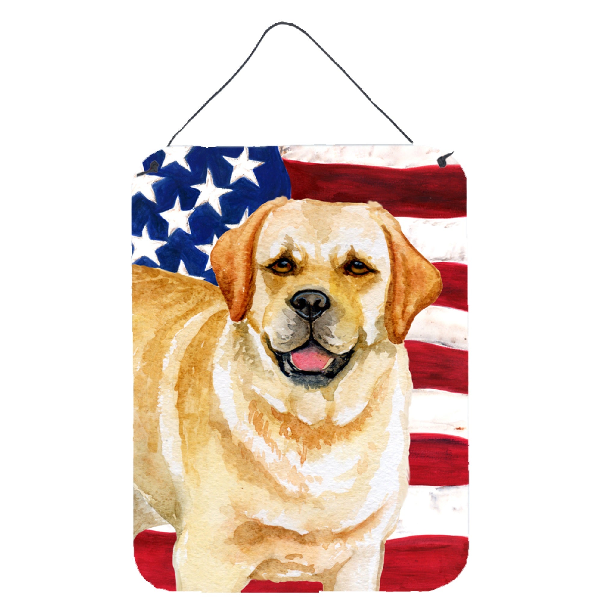 'Caroline'S Treasures Golden Retriever Patriotic Metal Print, 16'''' X 12'''', Multicolor''