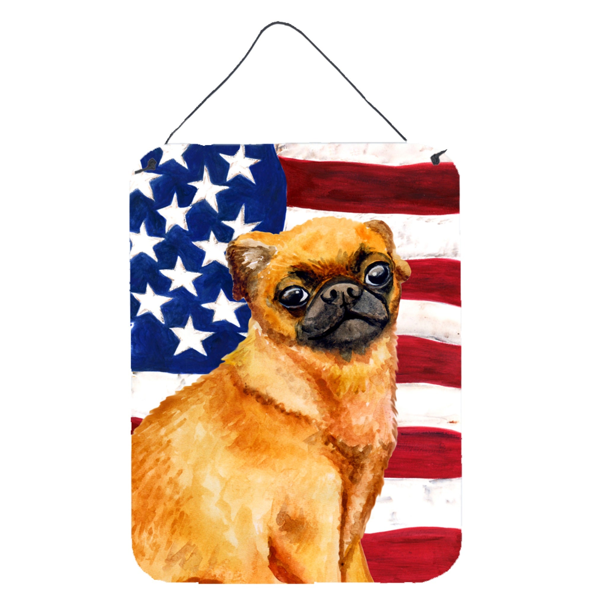 'Caroline'S Treasures Small Brabant Griffon Patriotic Metal Print, 16'''' X 12'''', Multicolor''