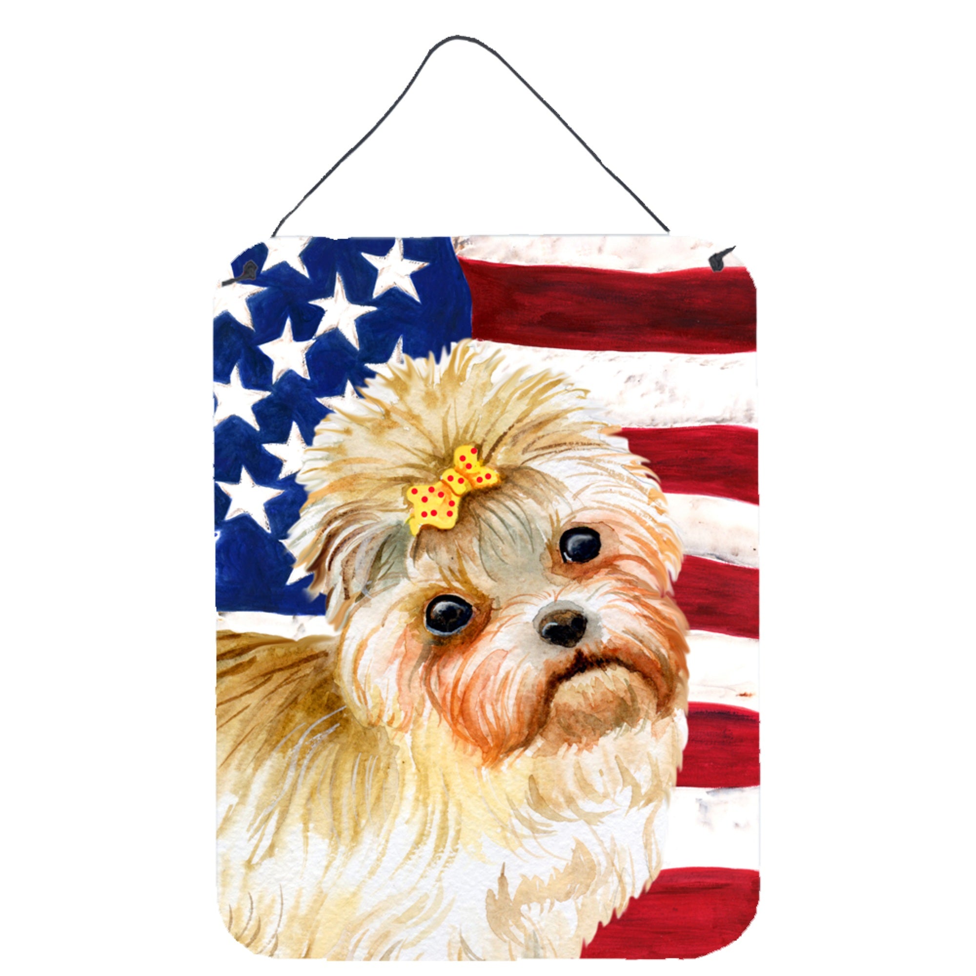 'Caroline'S Treasures Morkie Patriotic Metal Print, 16'''' X 12'''', Multicolor''