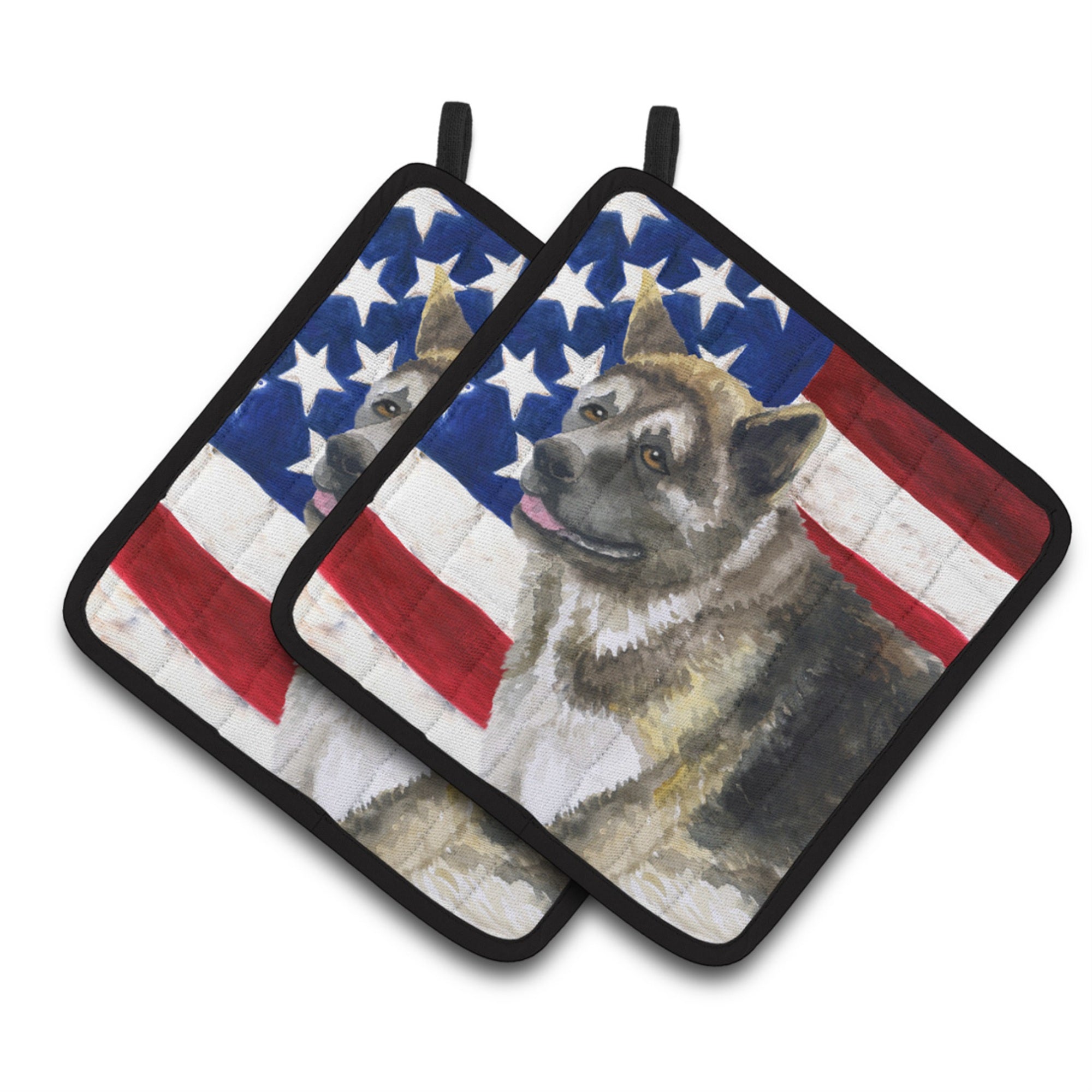 'Caroline'S Treasures Akita Patriotic Decorated Pot Holder, 7.5H X 7.5W, Usa American Flag''