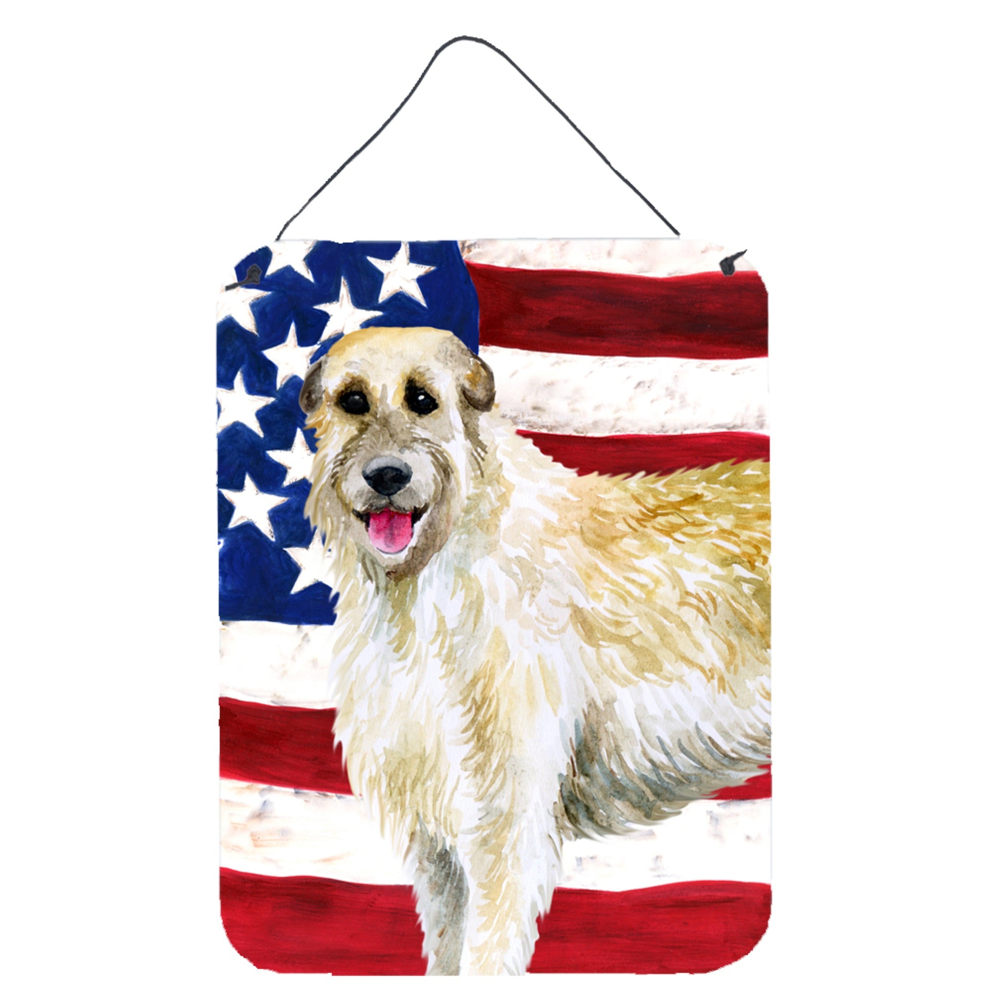 'Caroline'S Treasures Irish Wolfhound Patriotic Metal Print, 16'''' X 12'''', Multicolor''