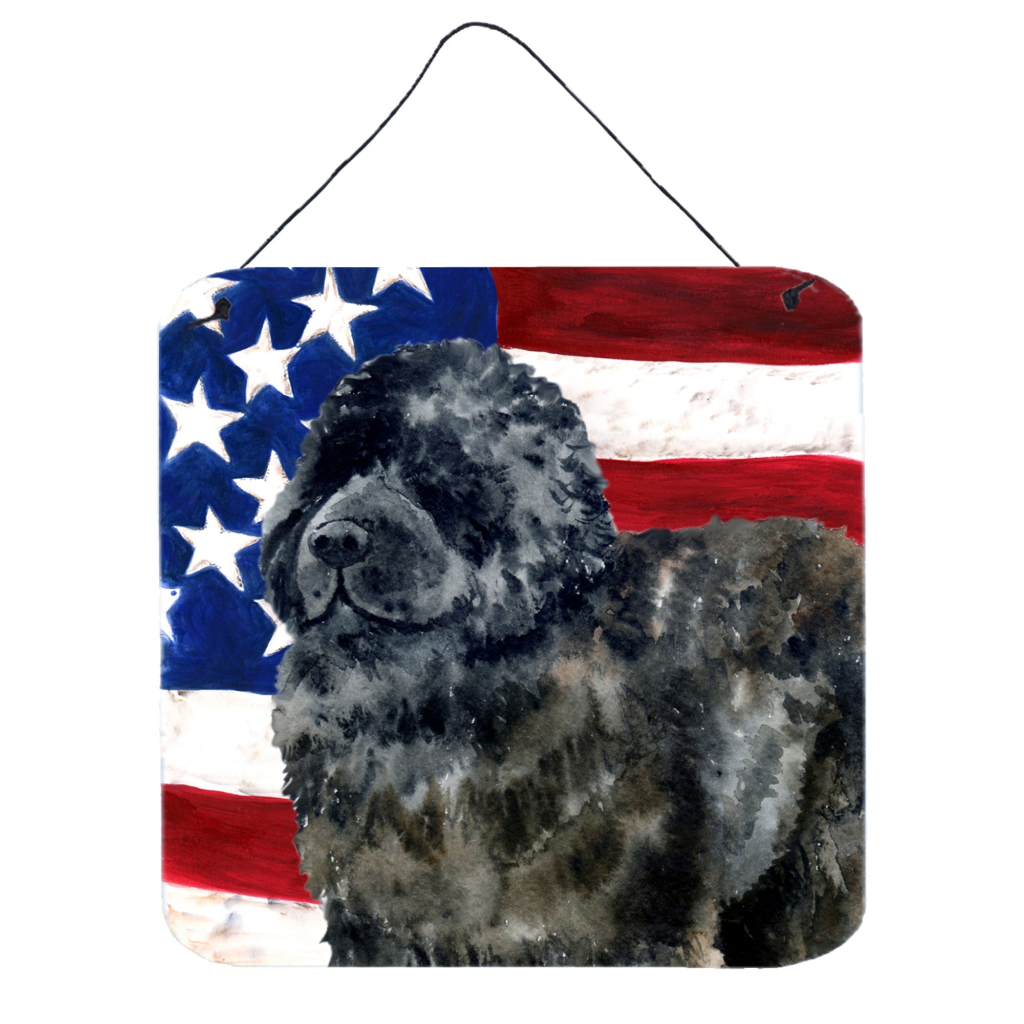 'Caroline'S Treasures Newfoundland Patriotic Metal Print, 6H X 6W, Usa American Flag''