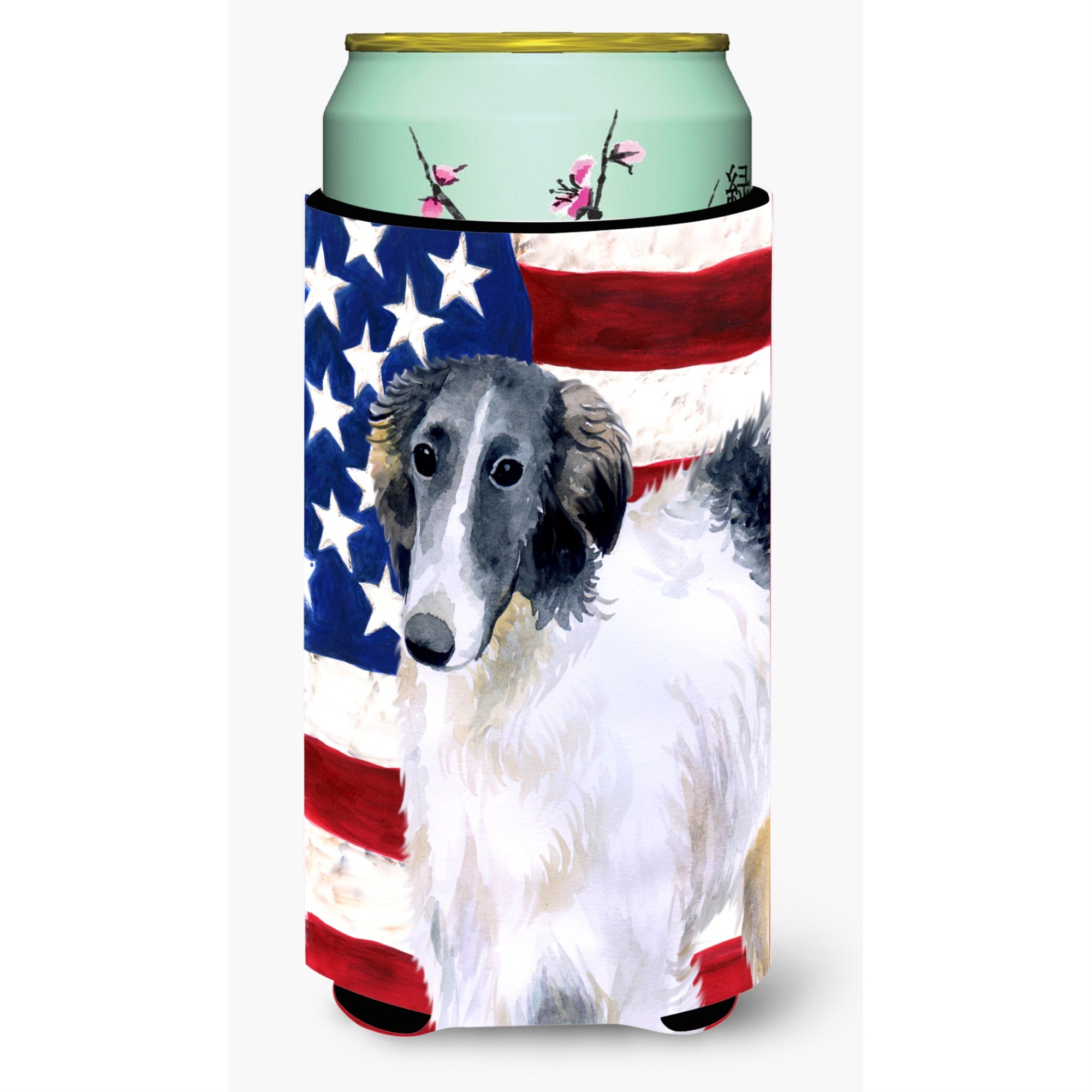 'Caroline'S Treasures Borzoi Patriotic Decorative Can Hugger, Tall Boy, Multicolor''
