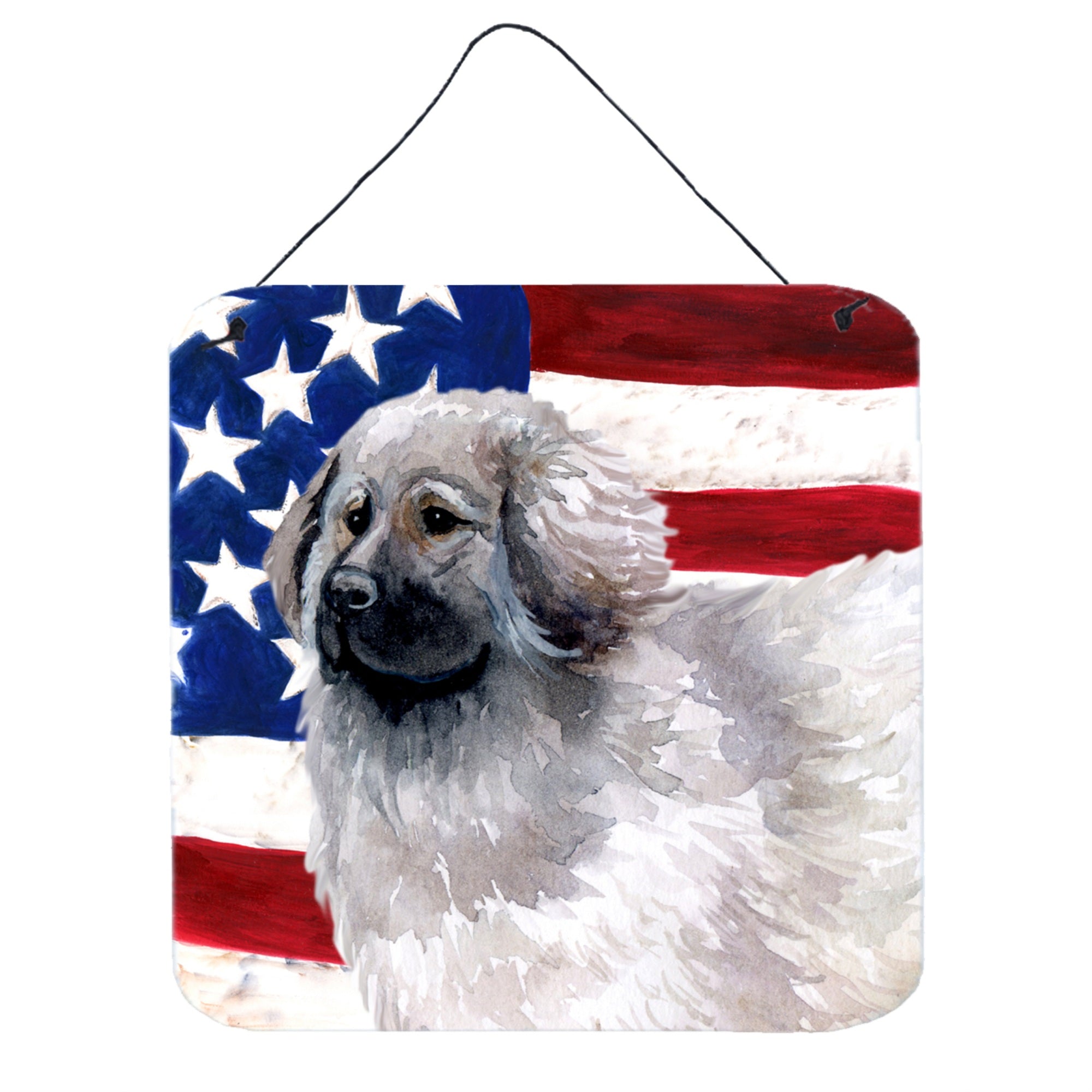 'Caroline'S Treasures Moscow Watchdog Patriotic Metal Print, 6H X 6W, Usa American Flag''