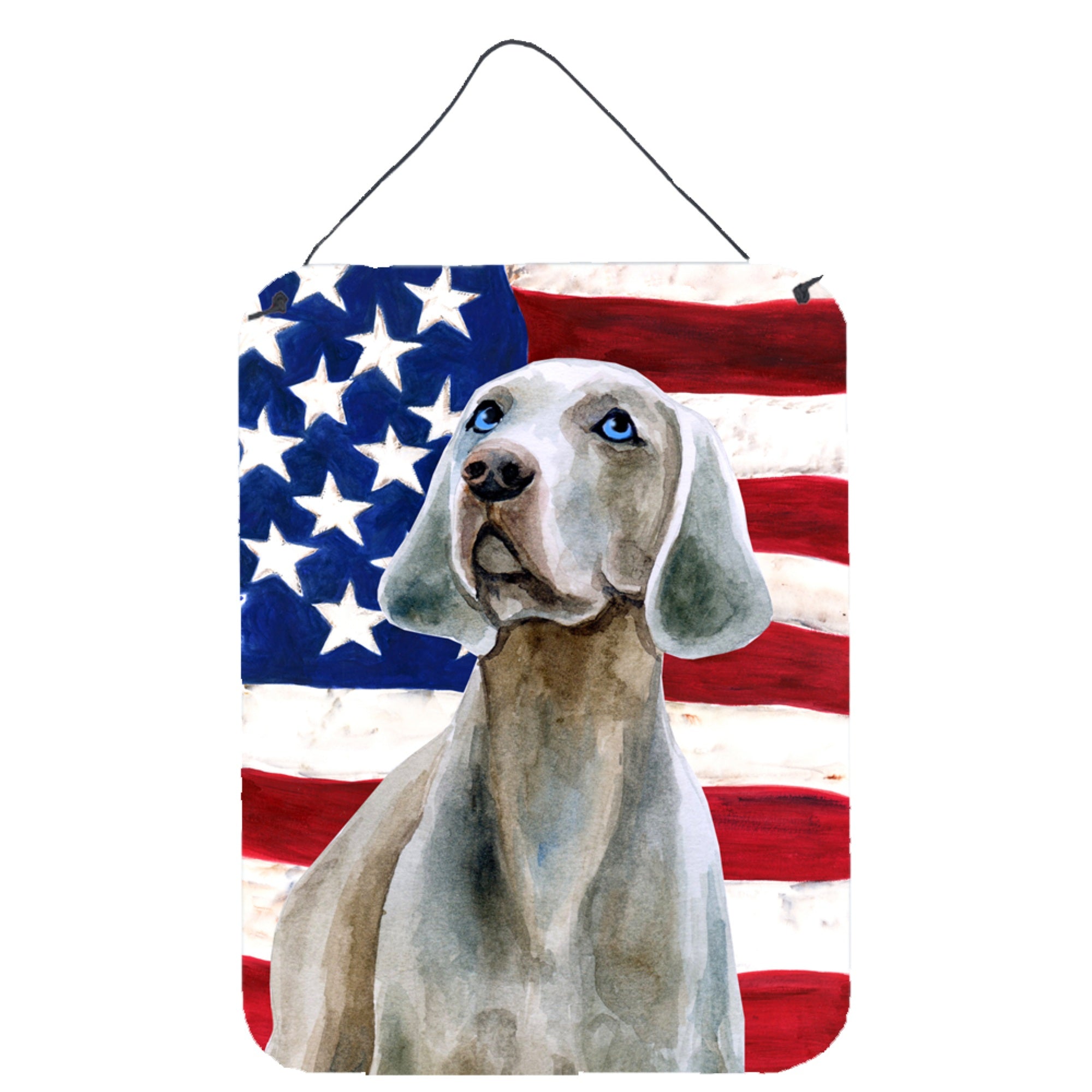 'Caroline'S Treasures Weimaraner Patriotic Metal Print, 16'''' X 12'''', Multicolor''