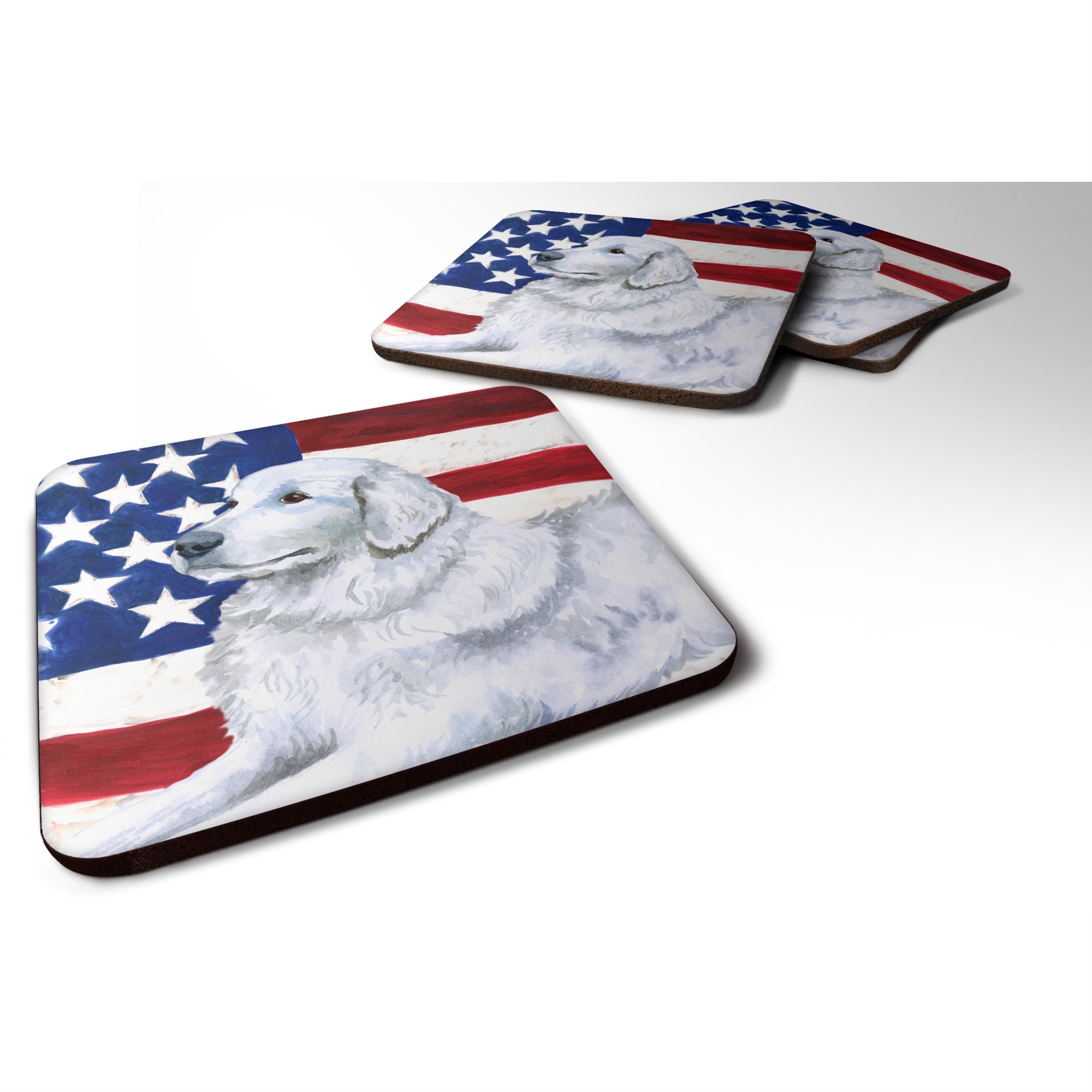 'Caroline'S Treasures Maremma Sheepdog Patriotic Decorative Coasters, Multicolor''
