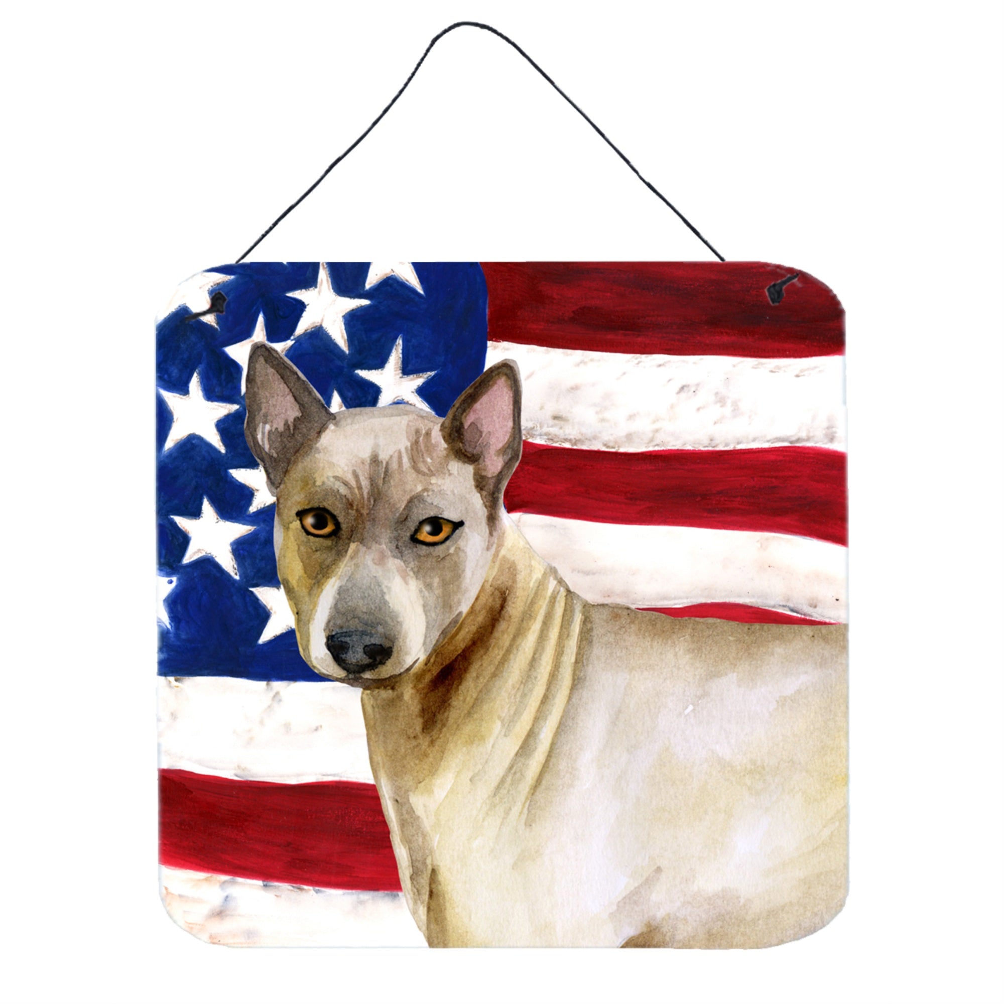 'Caroline'S Treasures Thai Ridgeback Patriotic Metal Print, 6H X 6W, Usa American Flag''