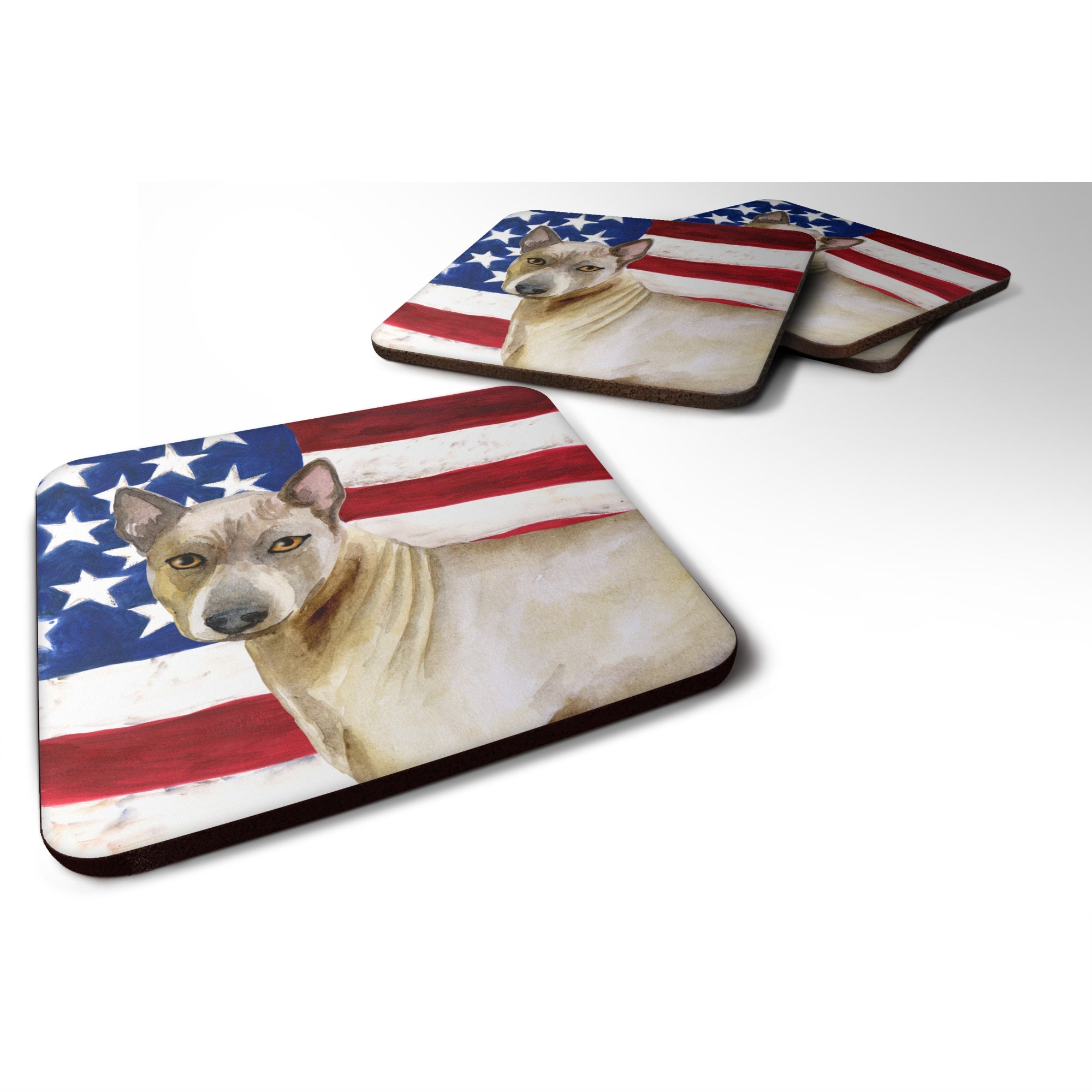 'Caroline'S Treasures Thai Ridgeback Patriotic Decorative Coasters, Multicolor''