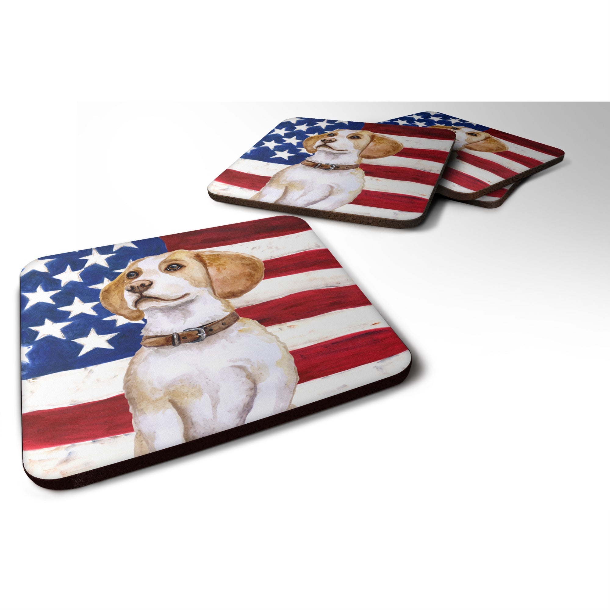 'Caroline'S Treasures Beagle Patriotic Decorative Coasters, Multicolor''