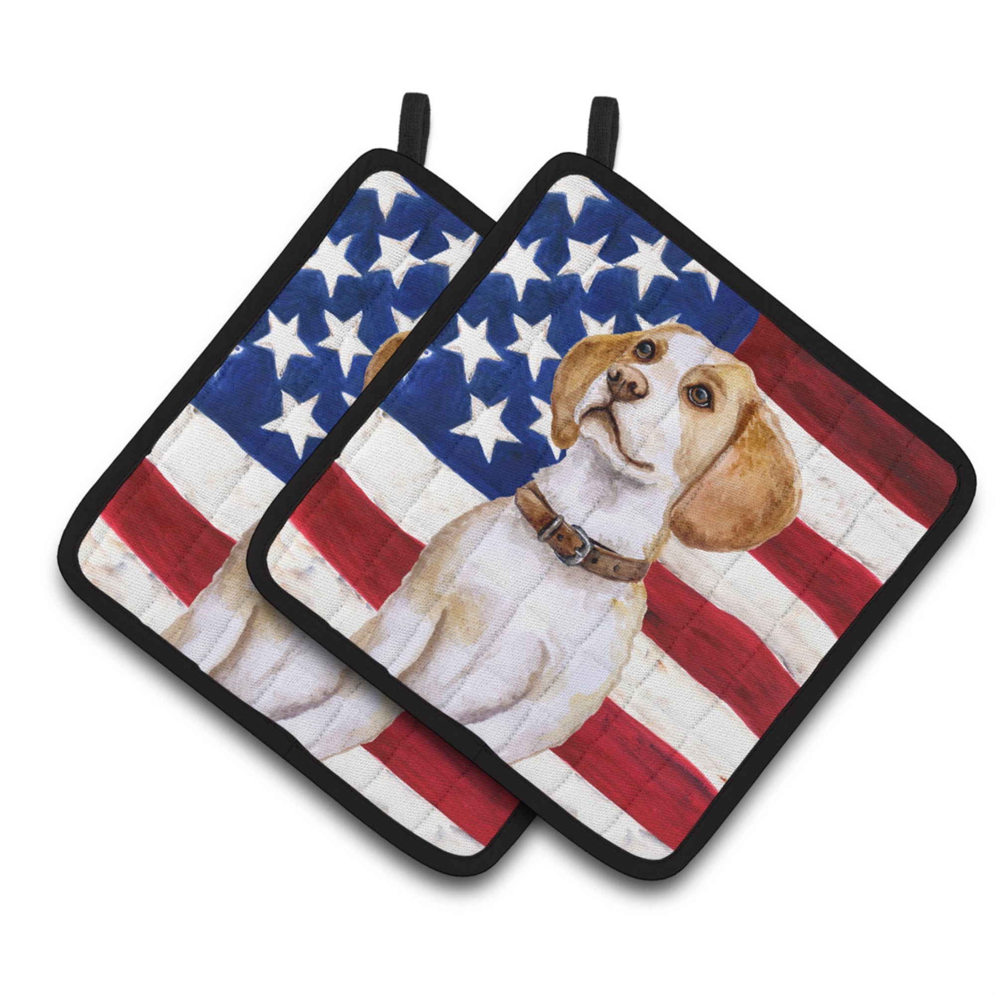 'Caroline'S Treasures Beagle Patriotic Decorated Pot Holder, 7.5H X 7.5W, Usa American Flag''