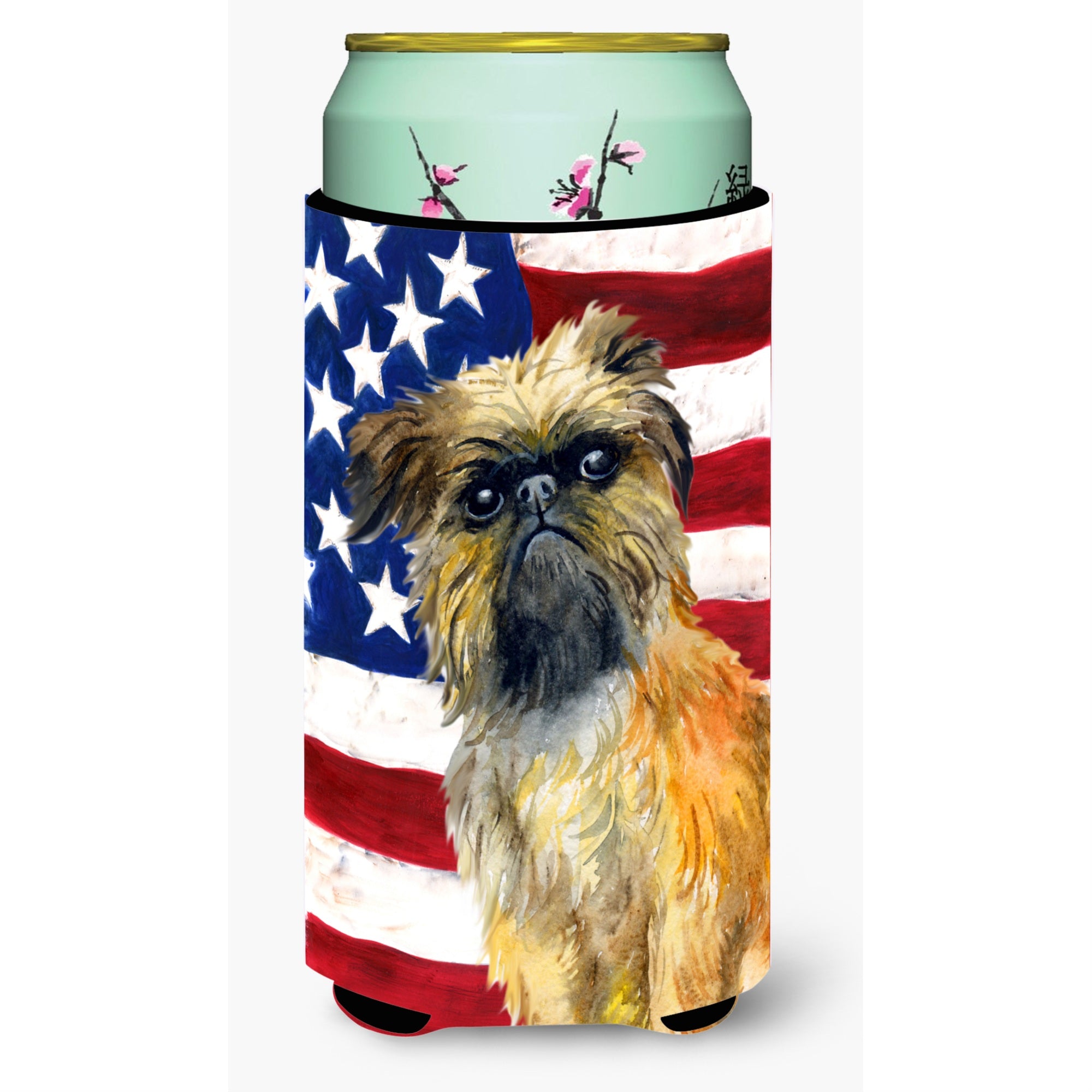 'Caroline'S Treasures Brussels Griffon Patriotic Decorative Can Hugger, Tall Boy, Multicolor''