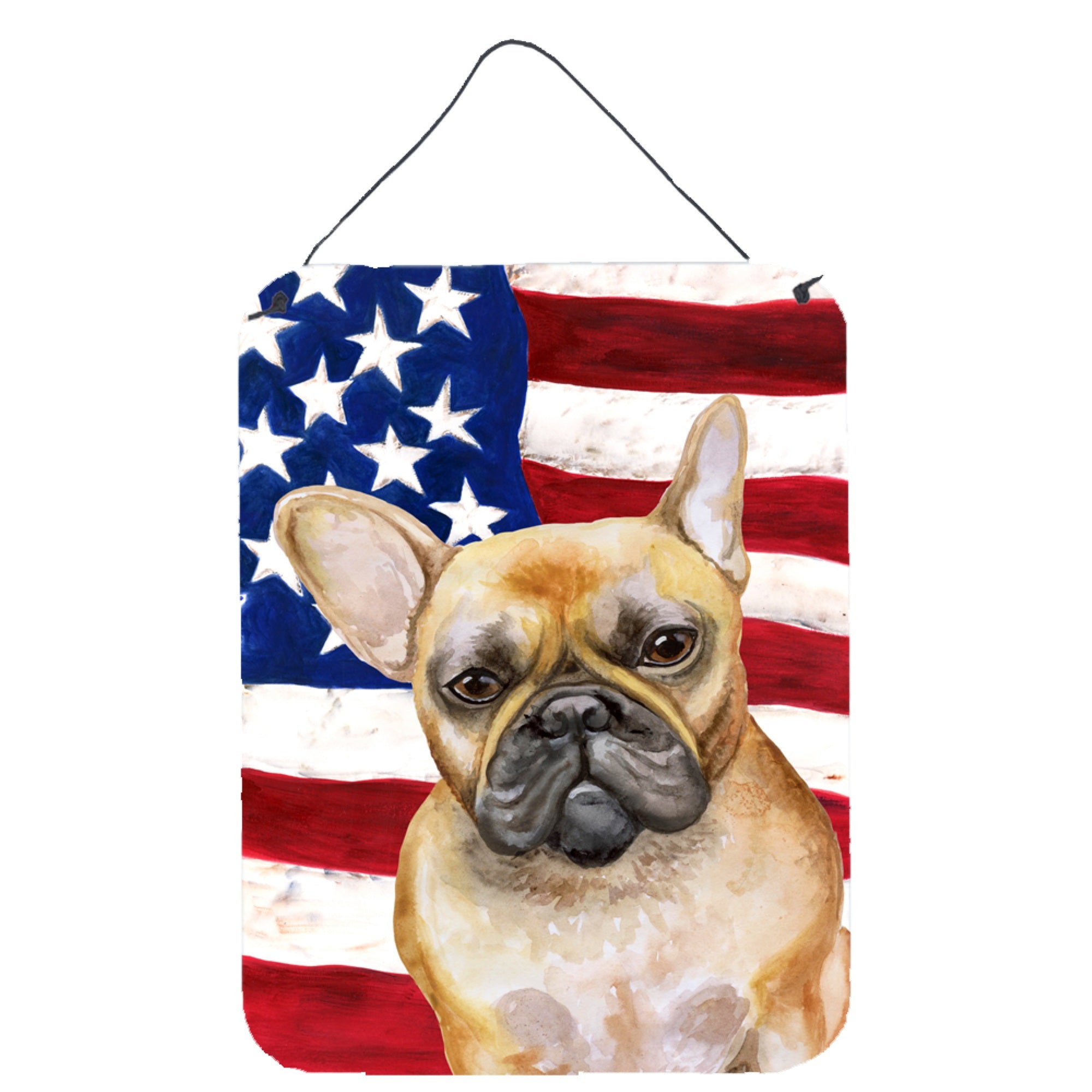 'Caroline'S Treasures French Bulldog Patriotic Metal Print, 16'''' X 12'''', Multicolor''