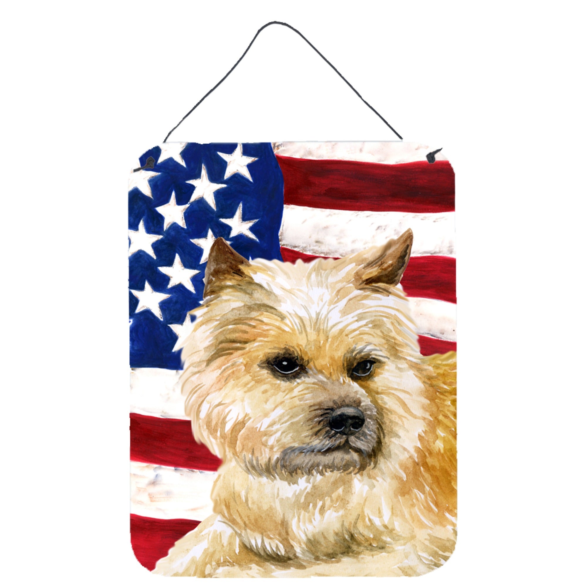 'Caroline'S Treasures Cairn Terrier Patriotic Metal Print, 16'''' X 12'''', Multicolor''