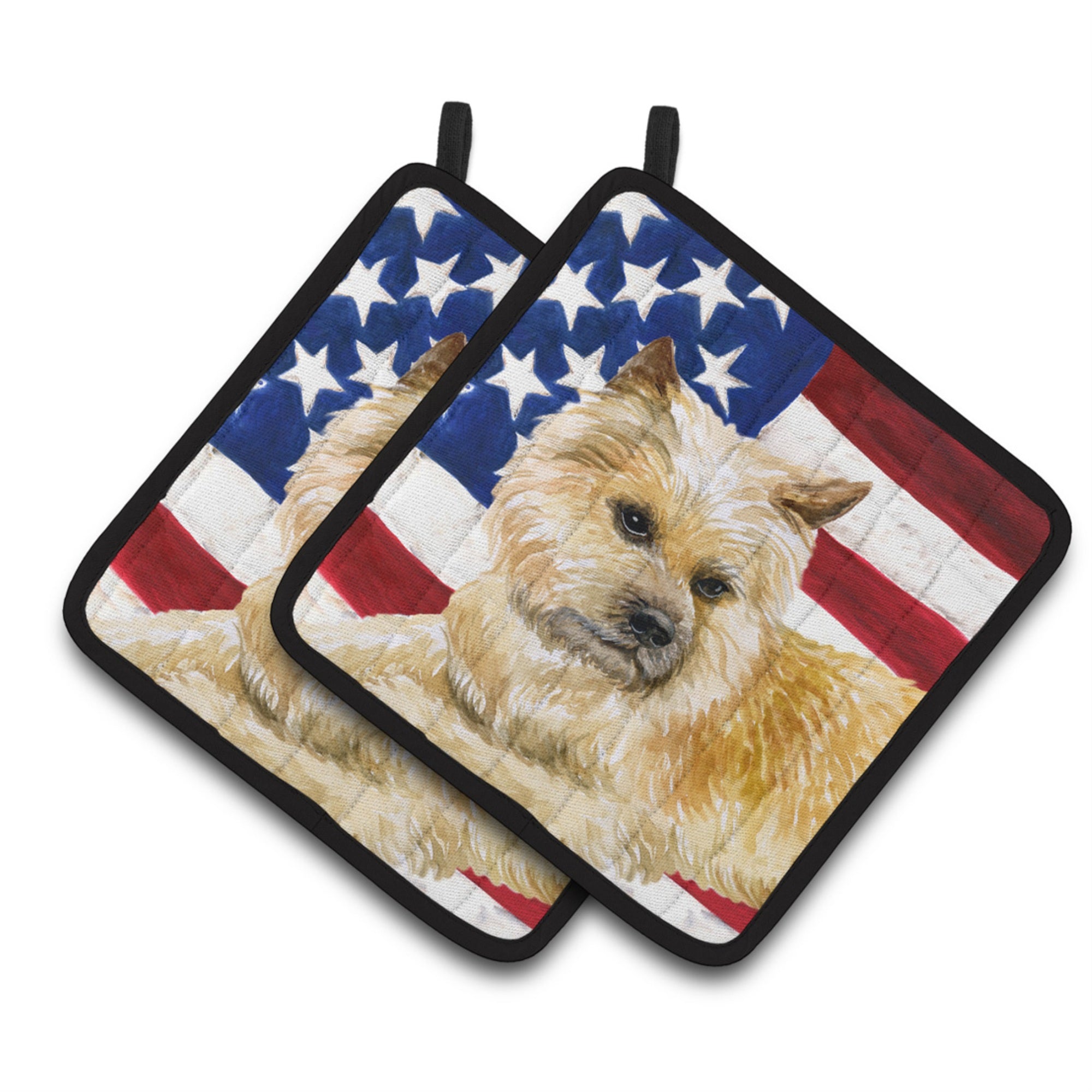 'Caroline'S Treasures Cairn Terrier Patriotic Decorated Pot Holder, 7.5H X 7.5W, Usa American Flag''