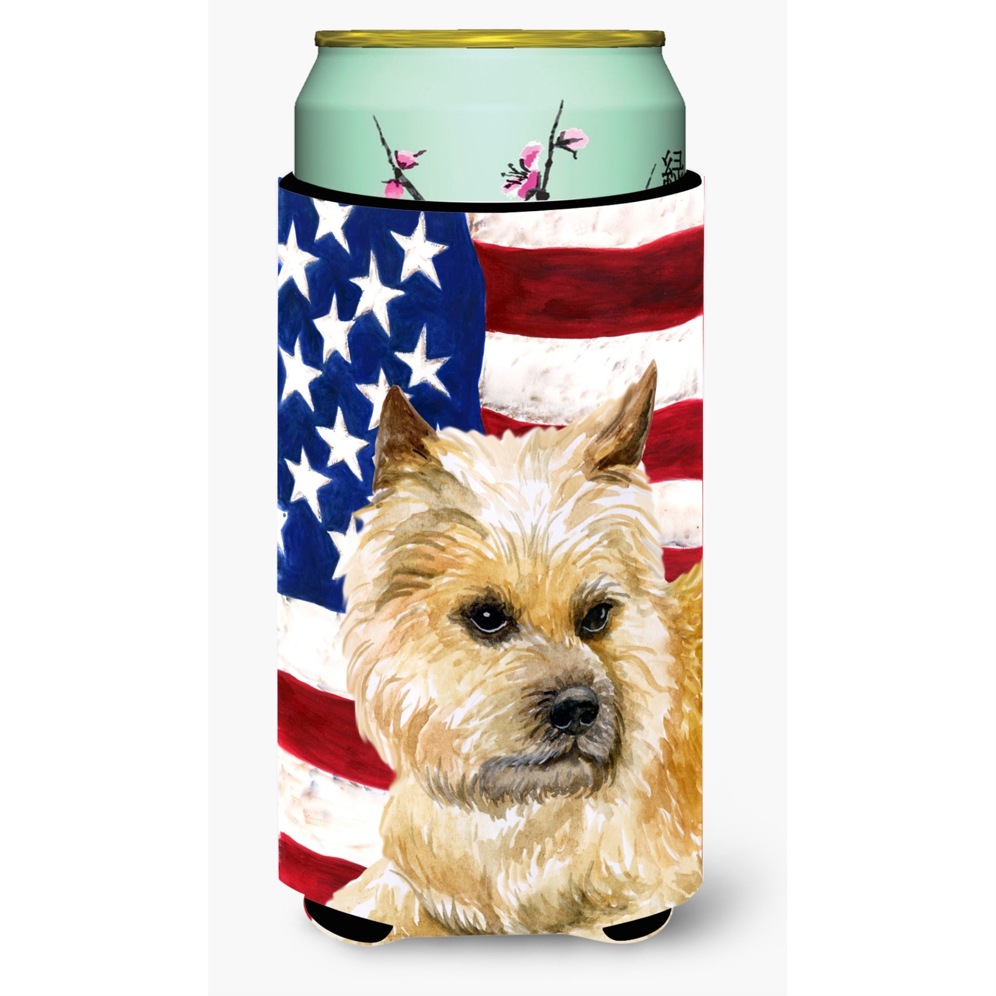 'Caroline'S Treasures Cairn Terrier Patriotic Decorative Can Hugger, Tall Boy, Multicolor''