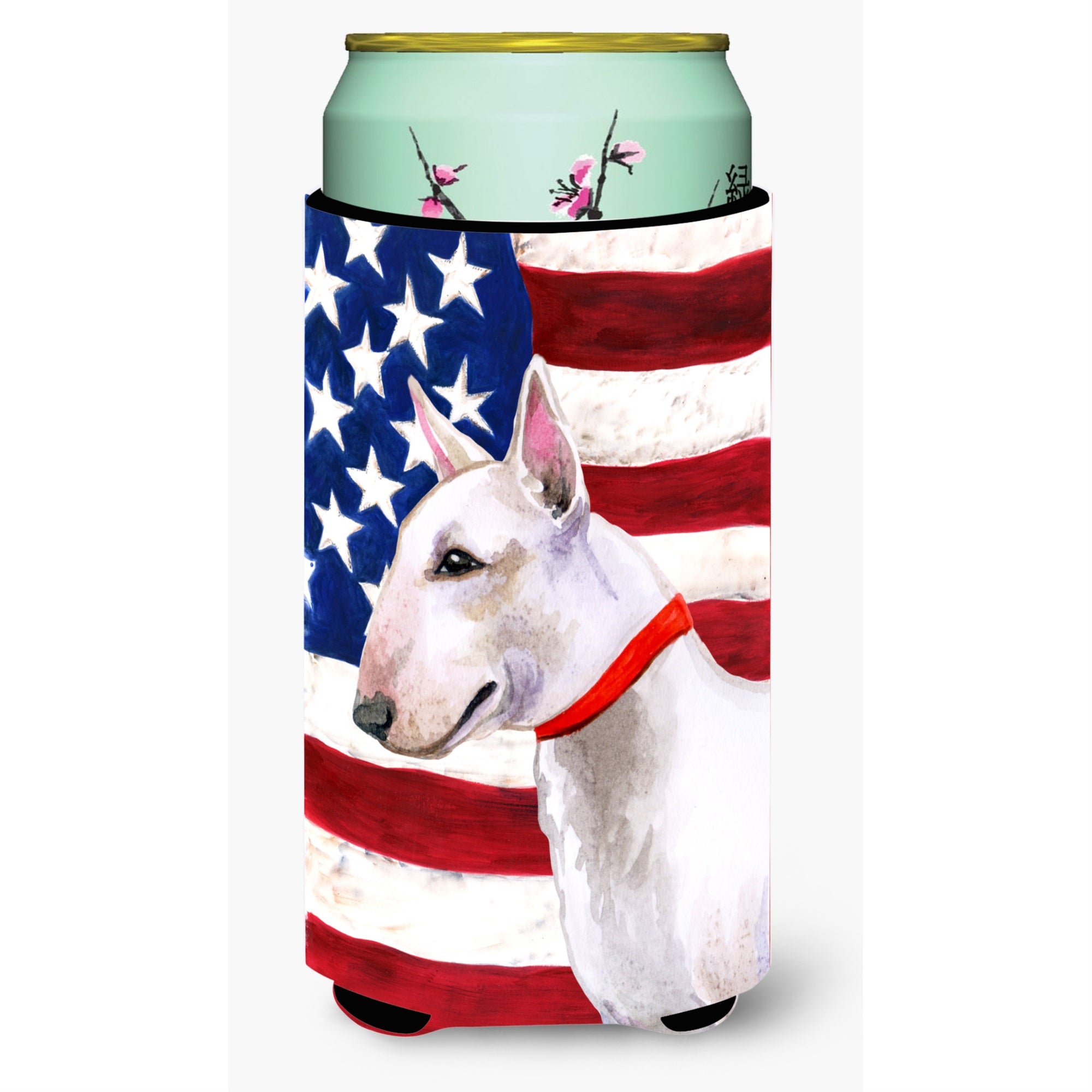 'Caroline'S Treasures Bull Terrier Patriotic Decorative Can Hugger, Tall Boy, Multicolor''