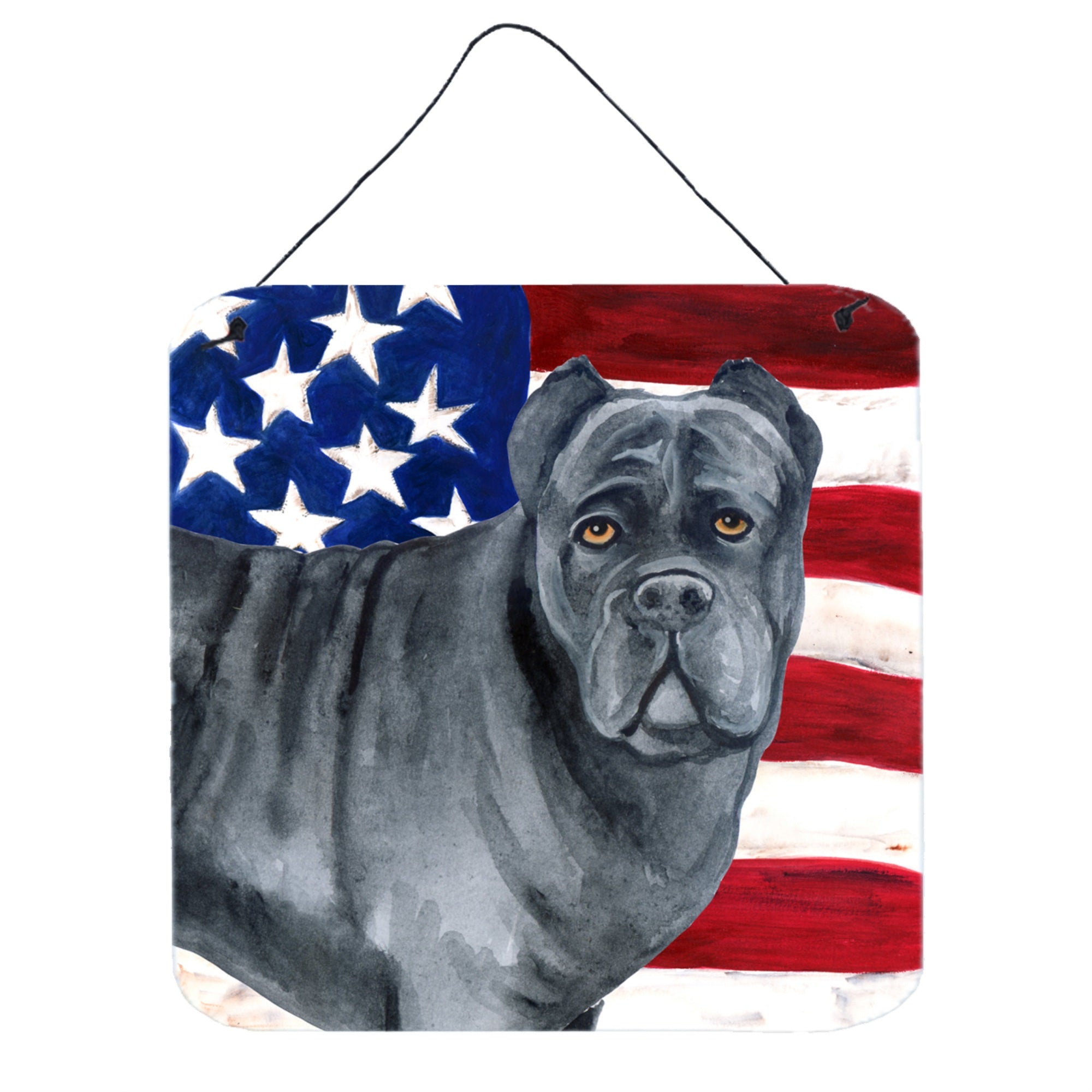 'Caroline'S Treasures Cane Corso Patriotic Metal Print, 6H X 6W, Usa American Flag''