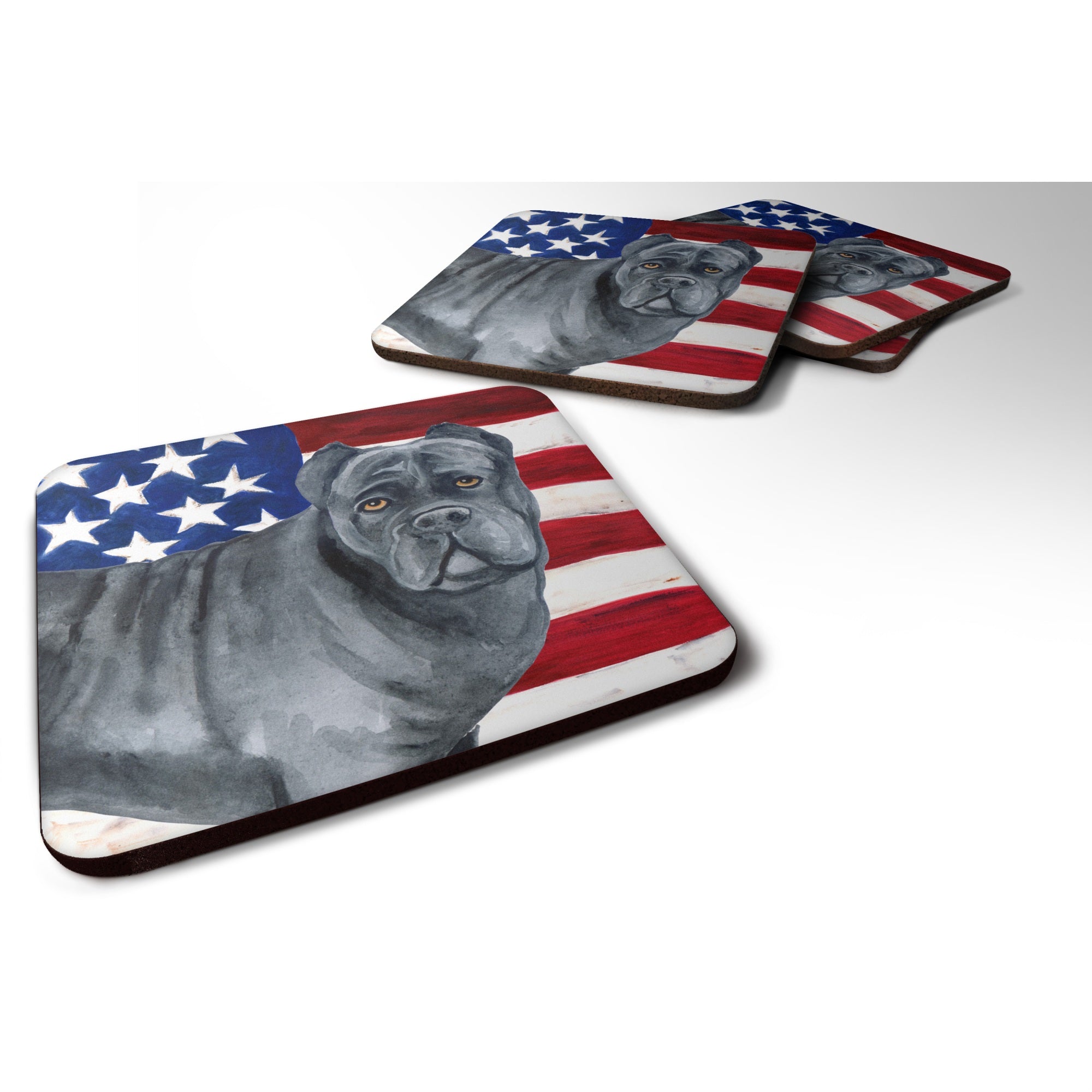 'Caroline'S Treasures Cane Corso Patriotic Decorative Coasters, Multicolor''