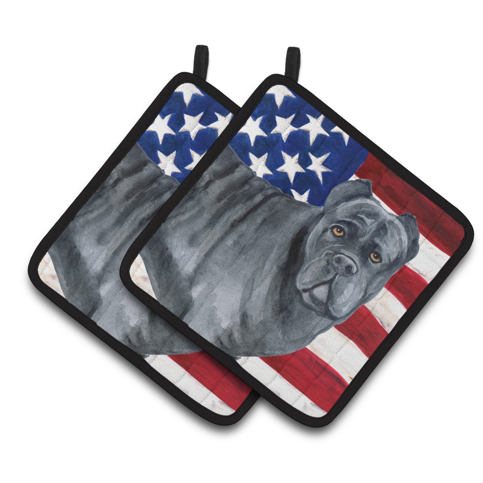'Caroline'S Treasures Cane Corso Patriotic Decorated Pot Holder, 7.5H X 7.5W, Usa American Flag''