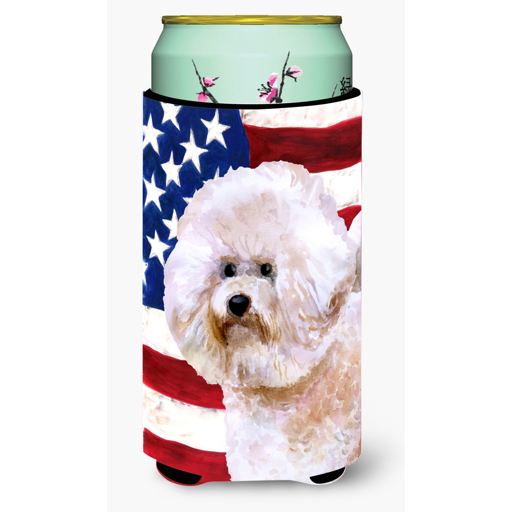 'Caroline'S Treasures Bichon Frise #2 Patriotic Decorative Can Hugger, Tall Boy, Multicolor''