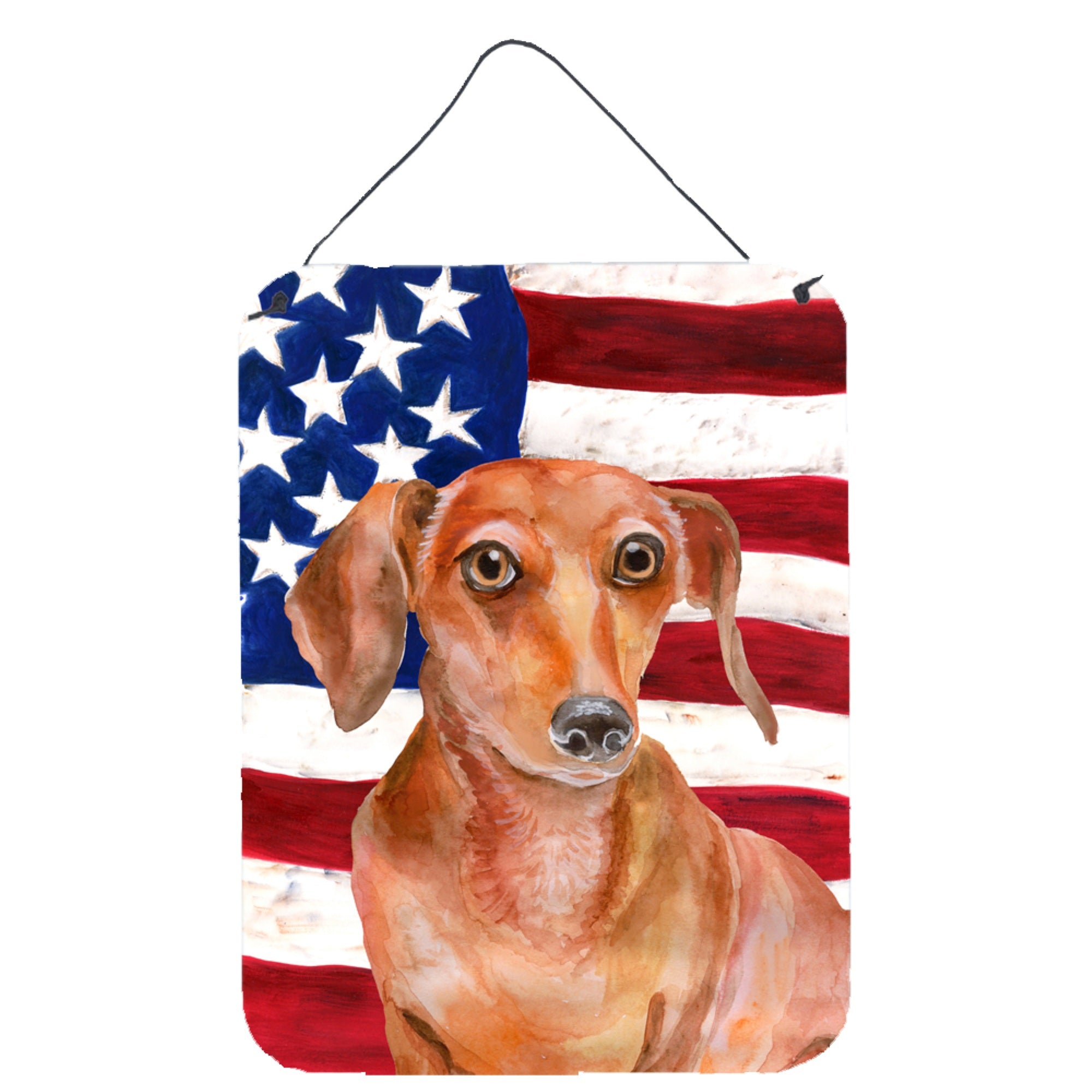 'Caroline'S Treasures Red Dachshund Patriotic Metal Print, 16'''' X 12'''', Multicolor''