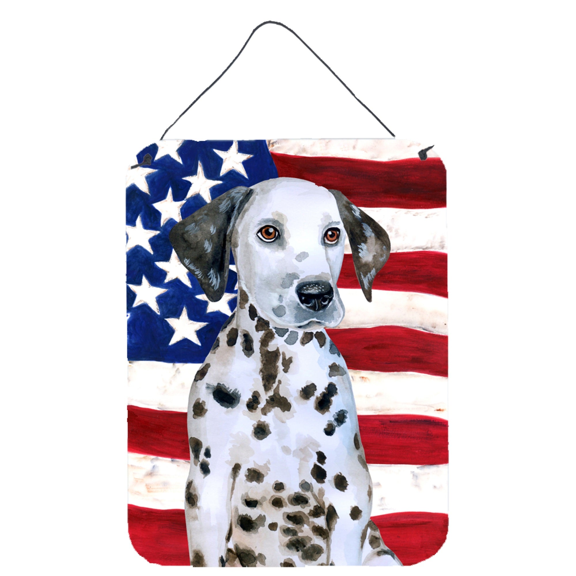 'Caroline'S Treasures Dalmatian Puppy Patriotic Metal Print, 16'''' X 12'''', Multicolor''