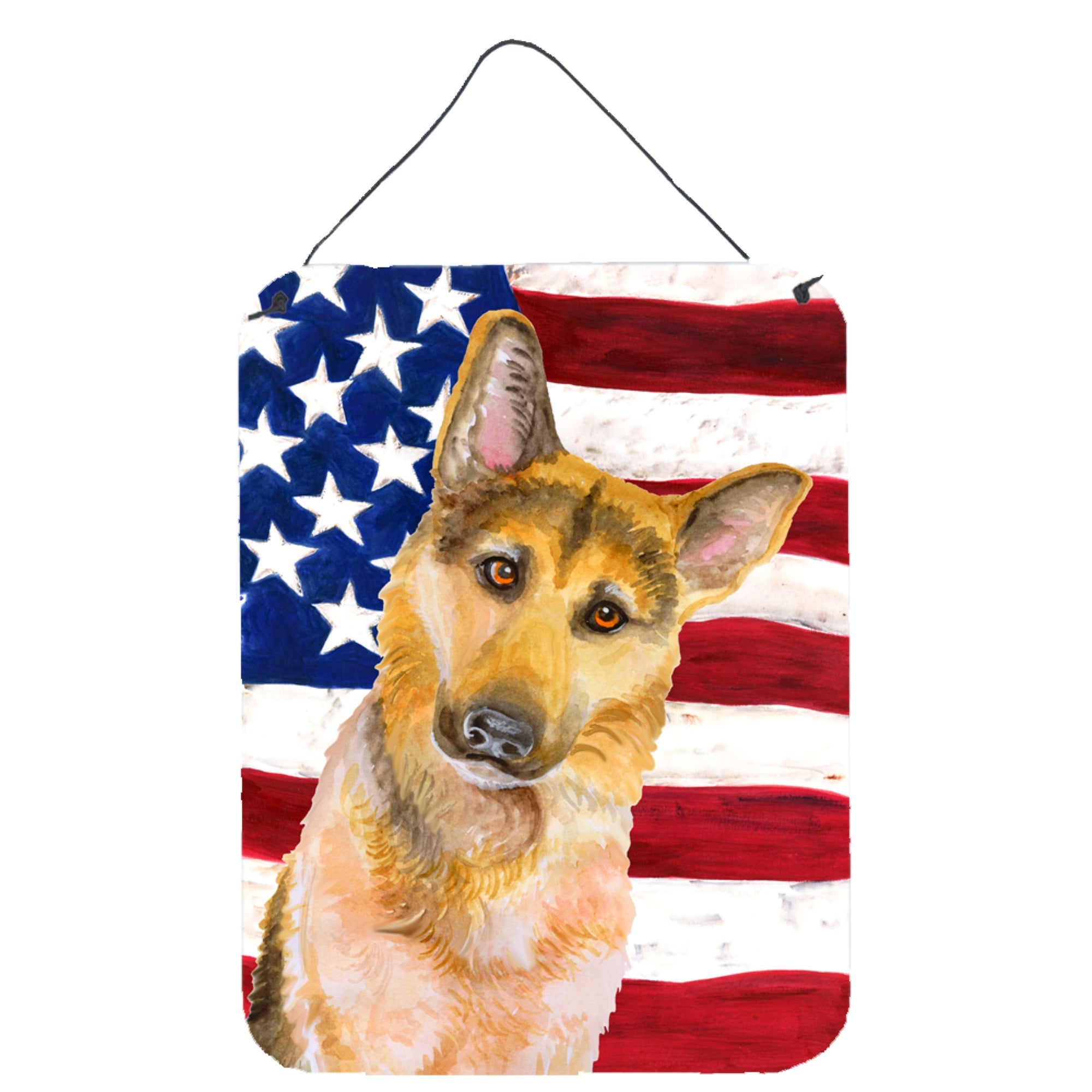 'Caroline'S Treasures German Shepherd #2 Patriotic Metal Print, 16'''' X 12'''', Multicolor''