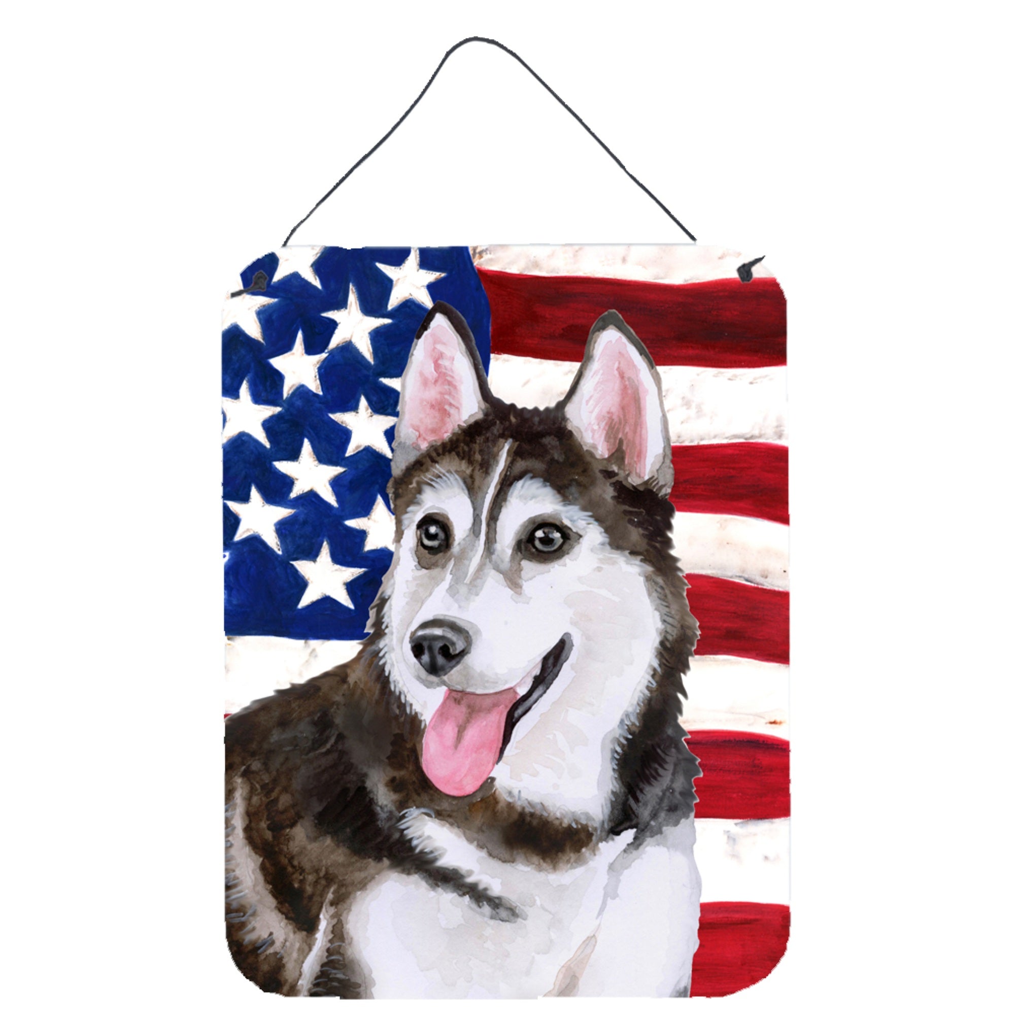 'Caroline'S Treasures Siberian Husky #2 Patriotic Metal Print, 16'''' X 12'''', Multicolor''