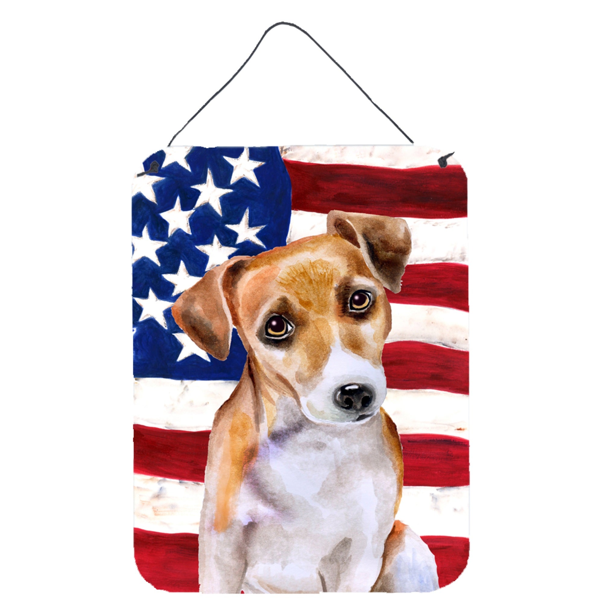 'Caroline'S Treasures Jack Russell Terrier #2 Patriotic Metal Print, 16'''' X 12'''', Multicolor''