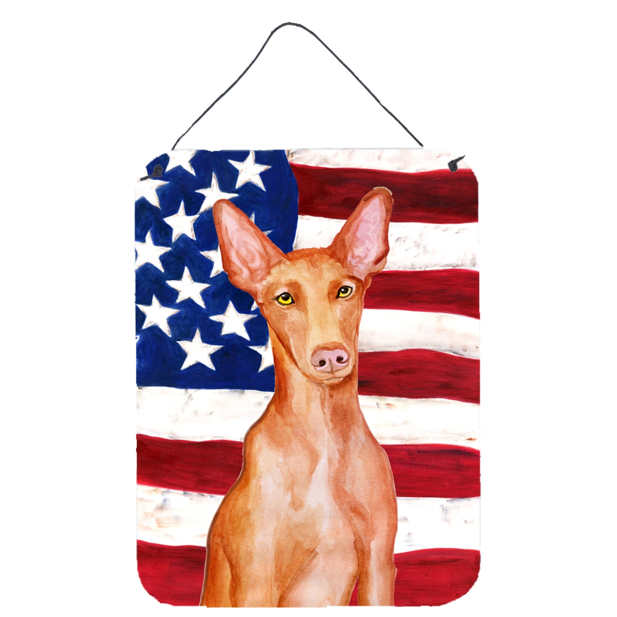 'Caroline'S Treasures Pharaoh Hound Patriotic Metal Print, 16'''' X 12'''', Multicolor''