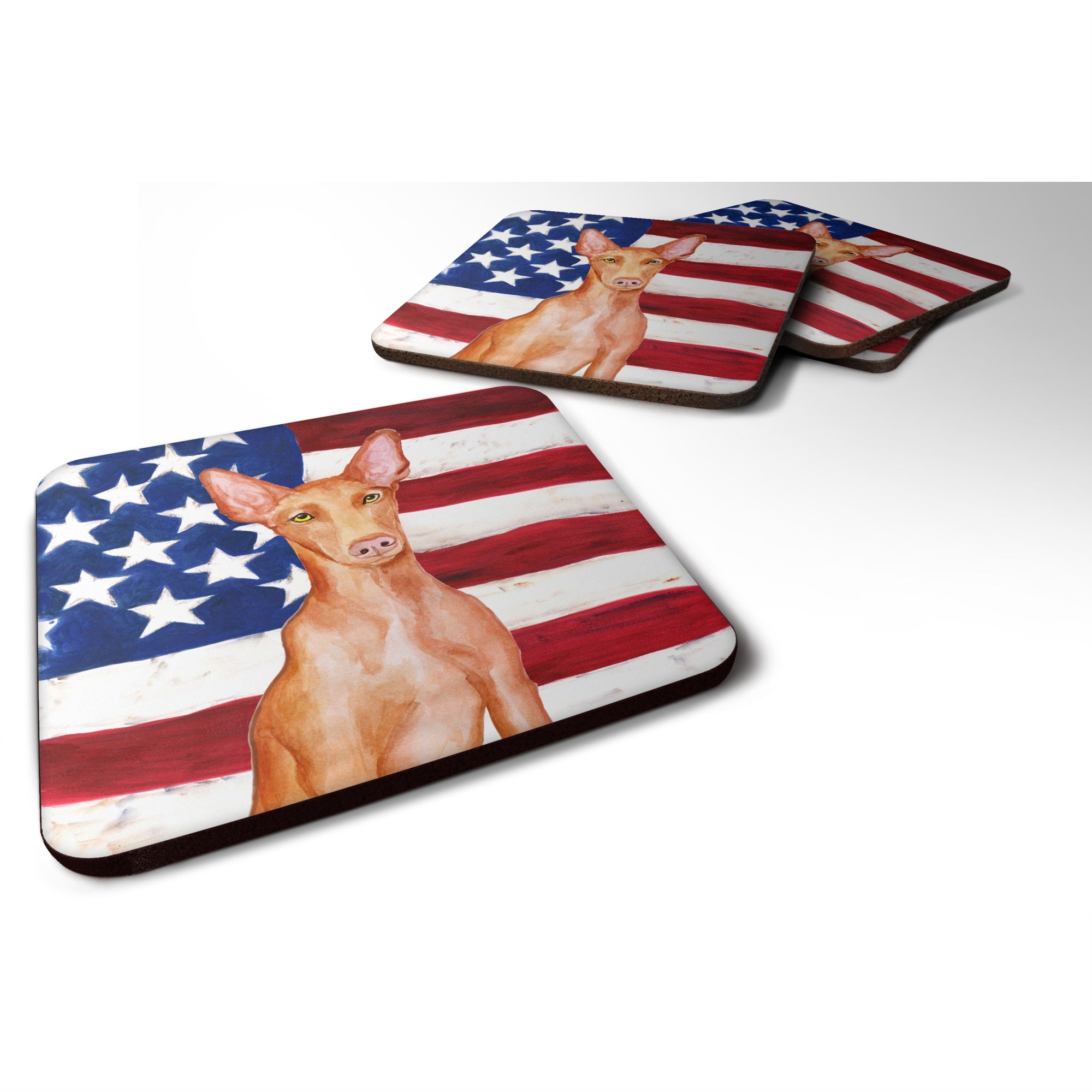 'Caroline'S Treasures Pharaoh Hound Patriotic Decorative Coasters, Multicolor''