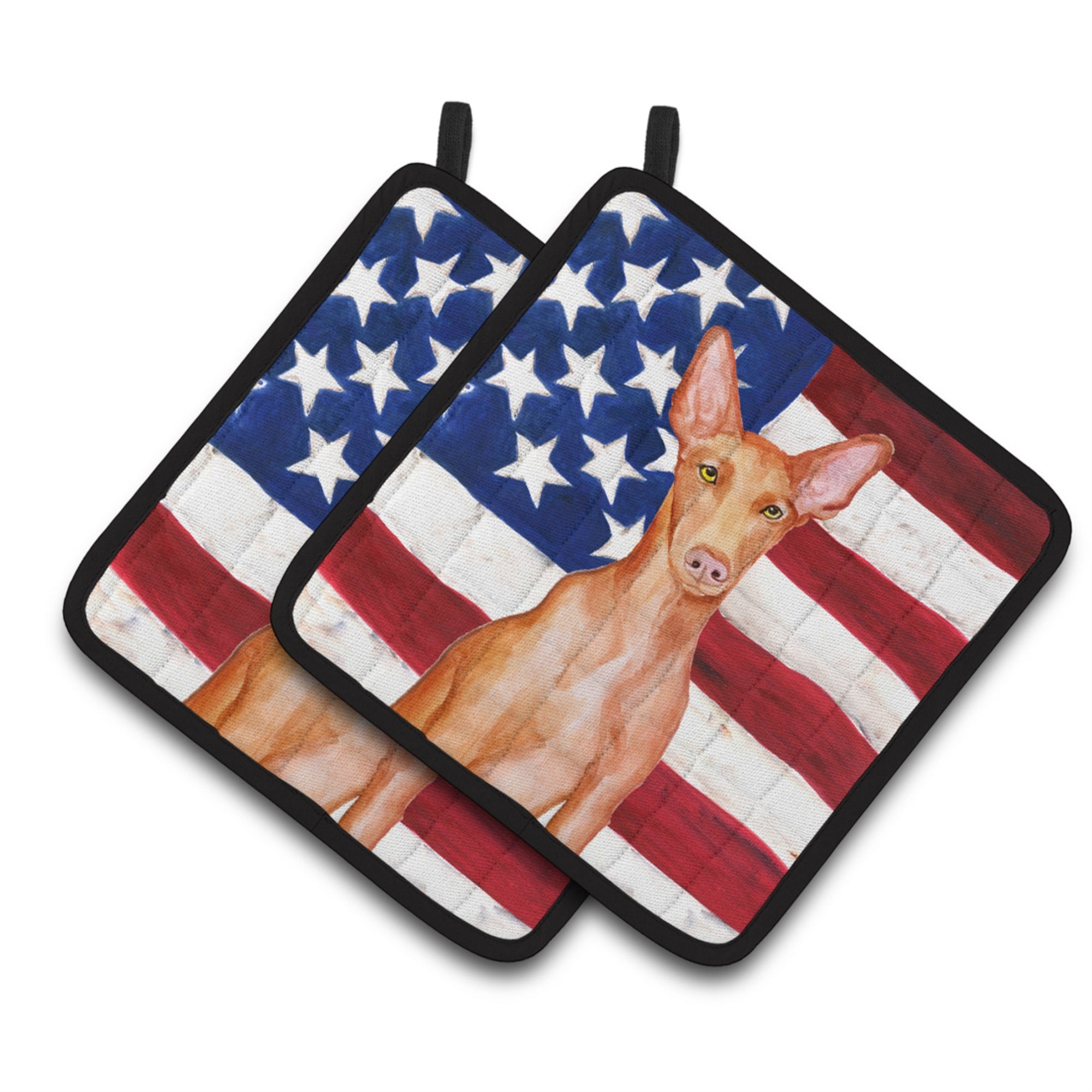 'Caroline'S Treasures Pharaoh Hound Patriotic Decorated Pot Holder, 7.5H X 7.5W, Usa American Flag''