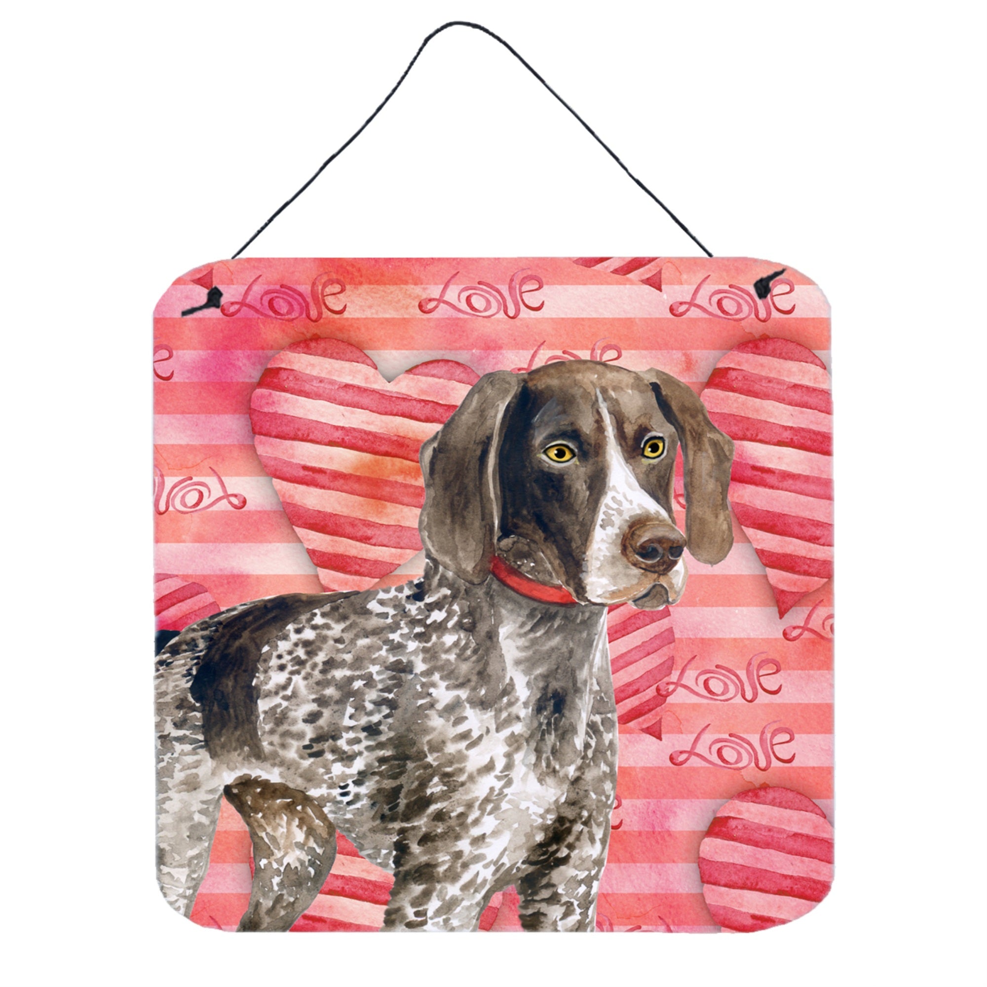 'Caroline'S Treasures German Shorthaired Pointer Metal Print, 6H X 6W, Love Is A Dog''