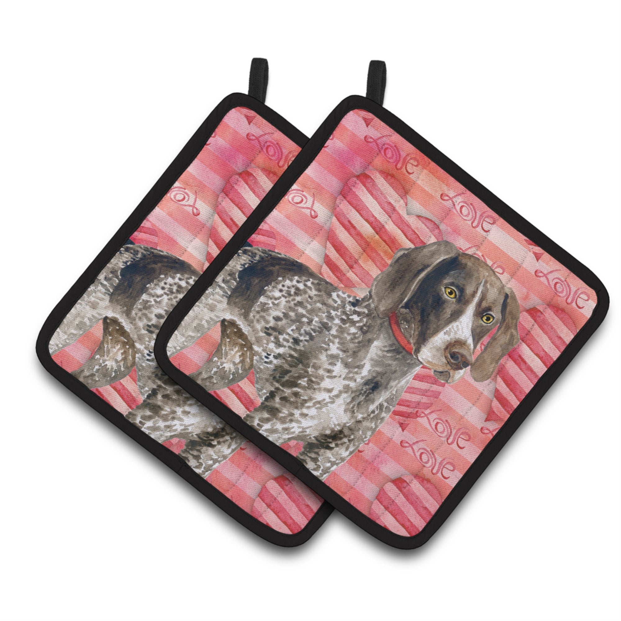 'Caroline'S Treasures German Shorthaired Pointer Decorated Pot Holder, 7.5H X 7.5W, Love Is A Dog''