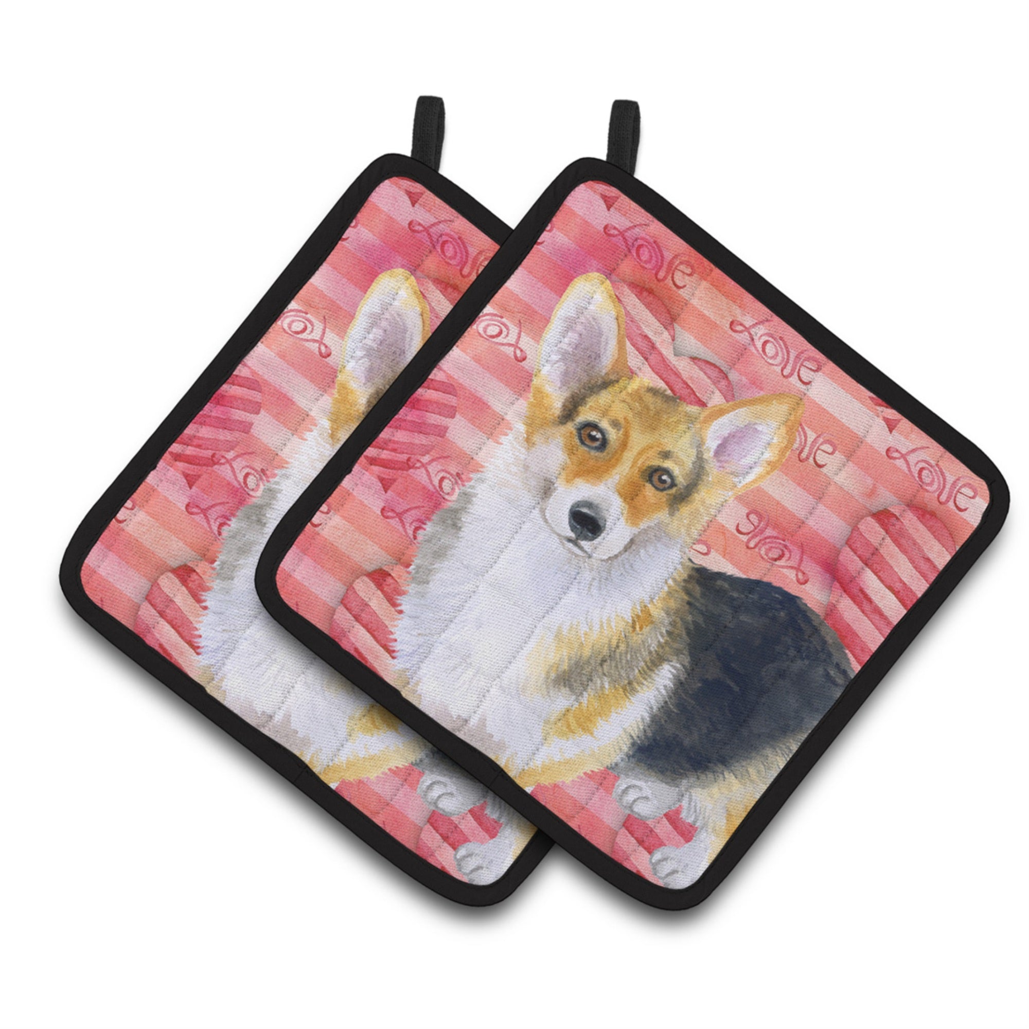 'Caroline'S Treasures Pembroke Corgi Decorated Pot Holder, 7.5H X 7.5W, Love Is A Dog''
