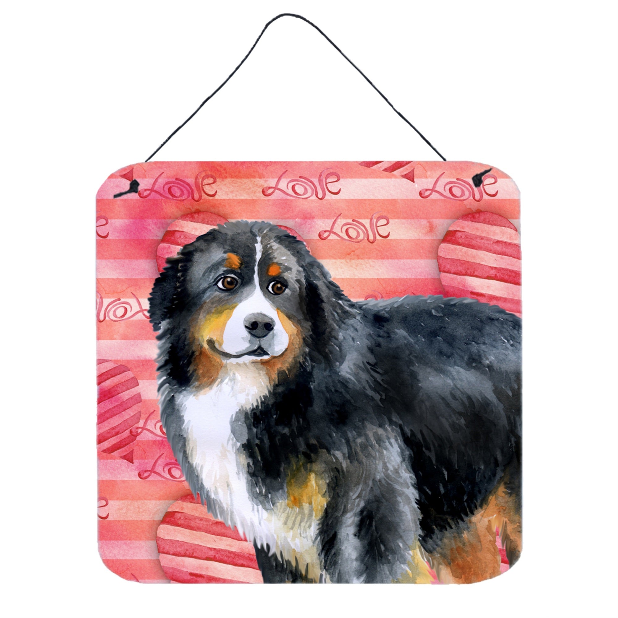'Caroline'S Treasures Bernese Mountain Metal Print, 6H X 6W, Love Is A Dog''