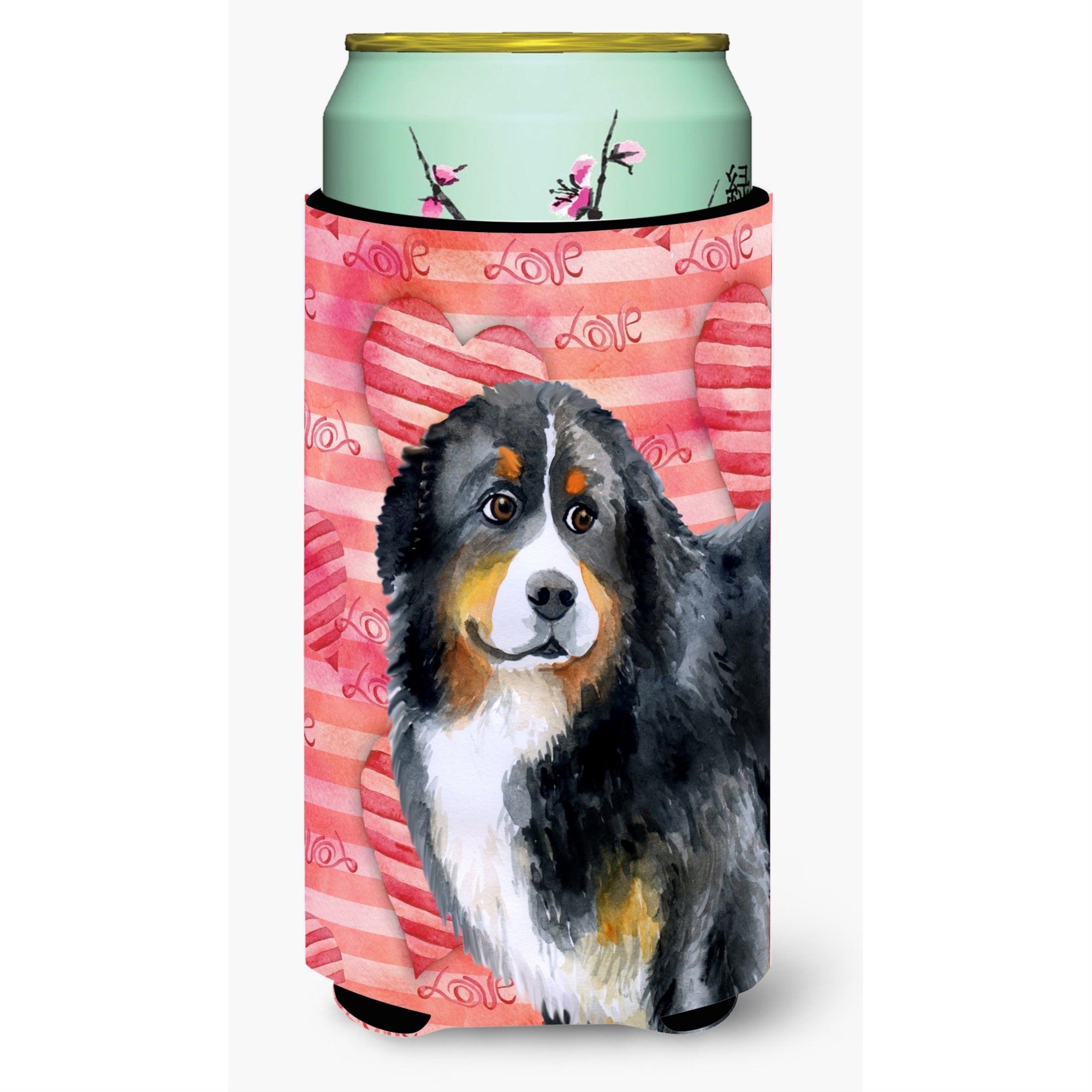 'Caroline'S Treasures Bernese Mountain Dog Love Decorative Can Hugger, Tall Boy, Multicolor''