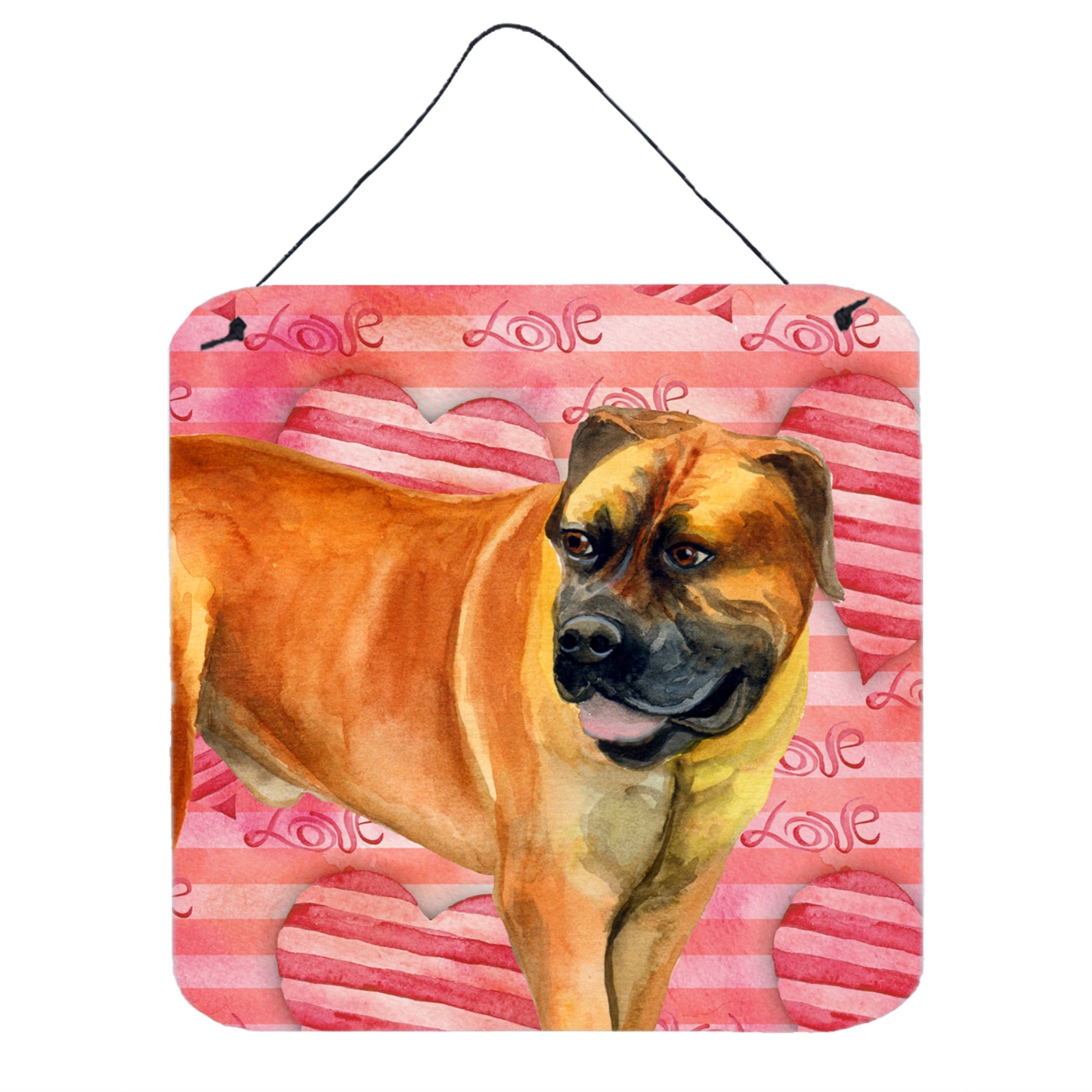 'Caroline'S Treasures Boerboel Mastiff Metal Print, 6H X 6W, Love Is A Dog''