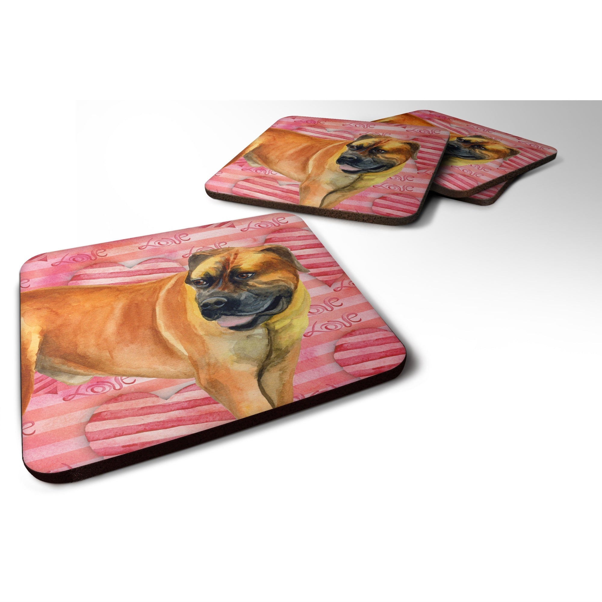 'Caroline'S Treasures Boerboel Mastiff Love Decorative Coasters, Multicolor''