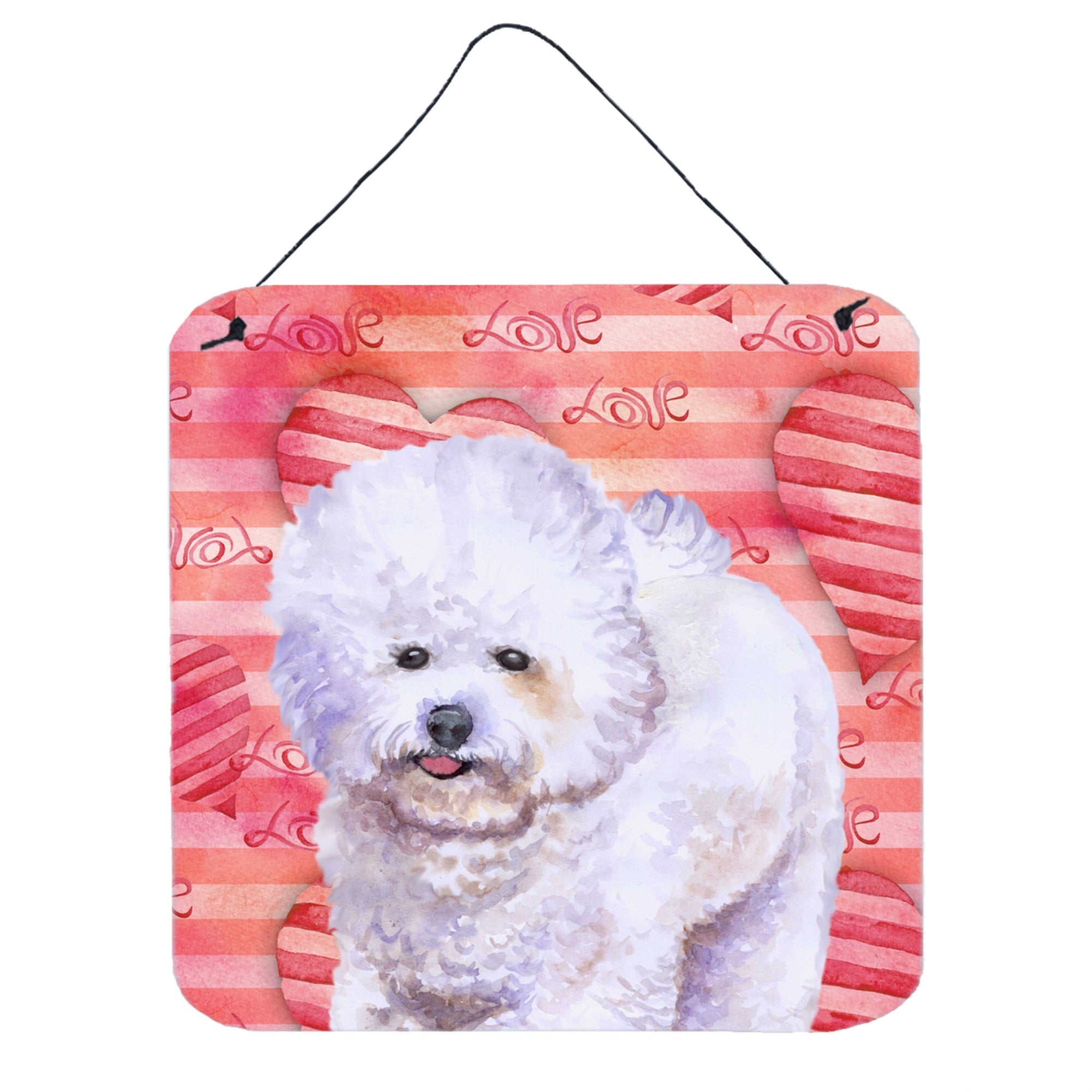 'Caroline'S Treasures Bichon Frise Metal Print, 6H X 6W, Love Is A Dog''