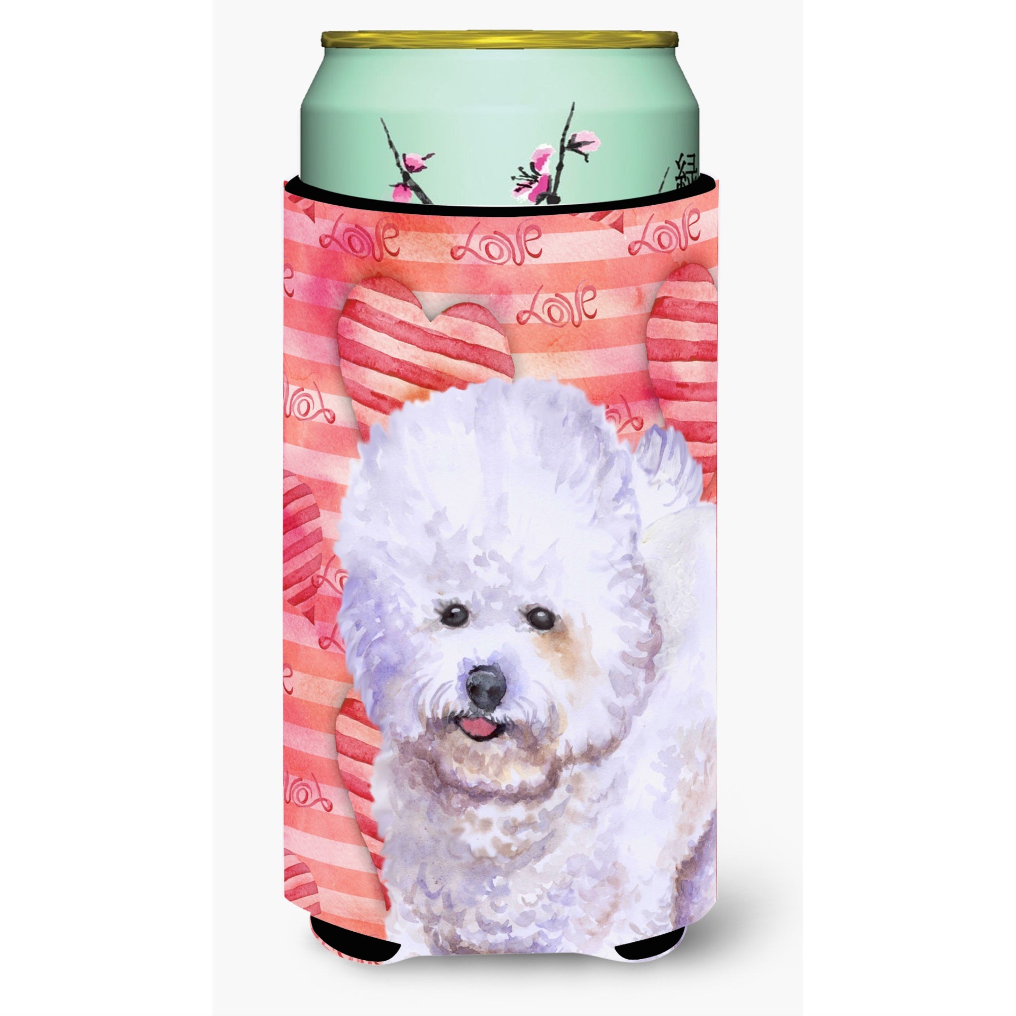 'Caroline'S Treasures Bichon Frise Love Decorative Can Hugger, Tall Boy, Multicolor''