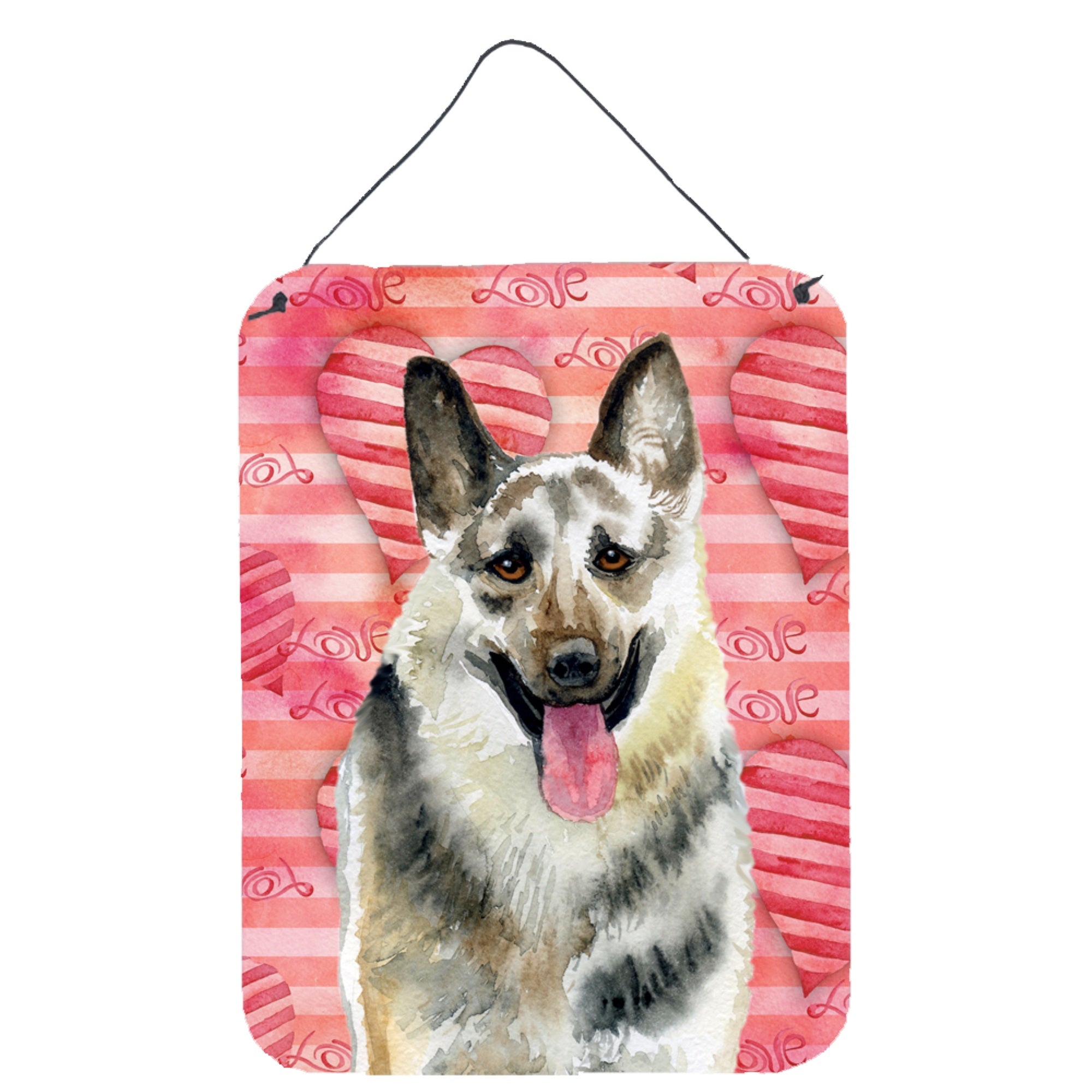 'Caroline'S Treasures East-European Shepherd Love Metal Print, 16'''' X 12'''', Multicolor''